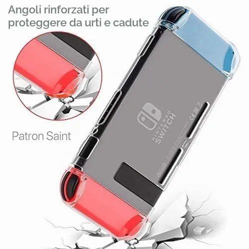 HOUSON Case Cover protettiva per Nintendo Switch, trasparente, antiurto e anti-graffio, adatta per Nintendo Switch - immagine 5