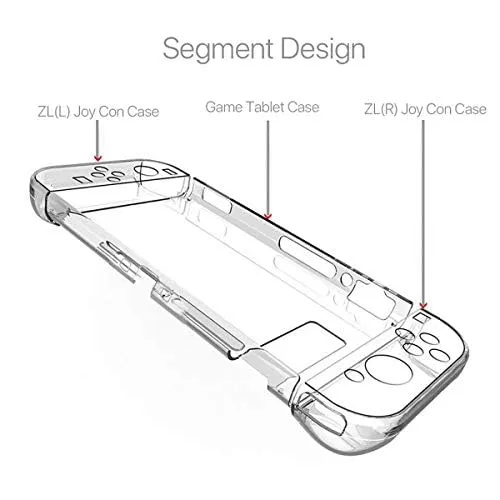 HOUSON Case Cover protettiva per Nintendo Switch, trasparente, antiurto e anti-graffio, adatta per Nintendo Switch - immagine 6