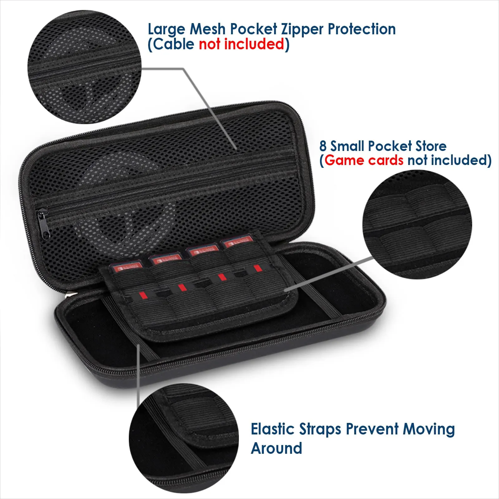 Simpeak Custodia Compatibile per Switch Lite 2019 4 in 1, Case Rigido da Viaggio Cover Protettiva Trasparente, 2x Pellicola Protettiva HD Compatibile con Switch Lite - immagine 2
