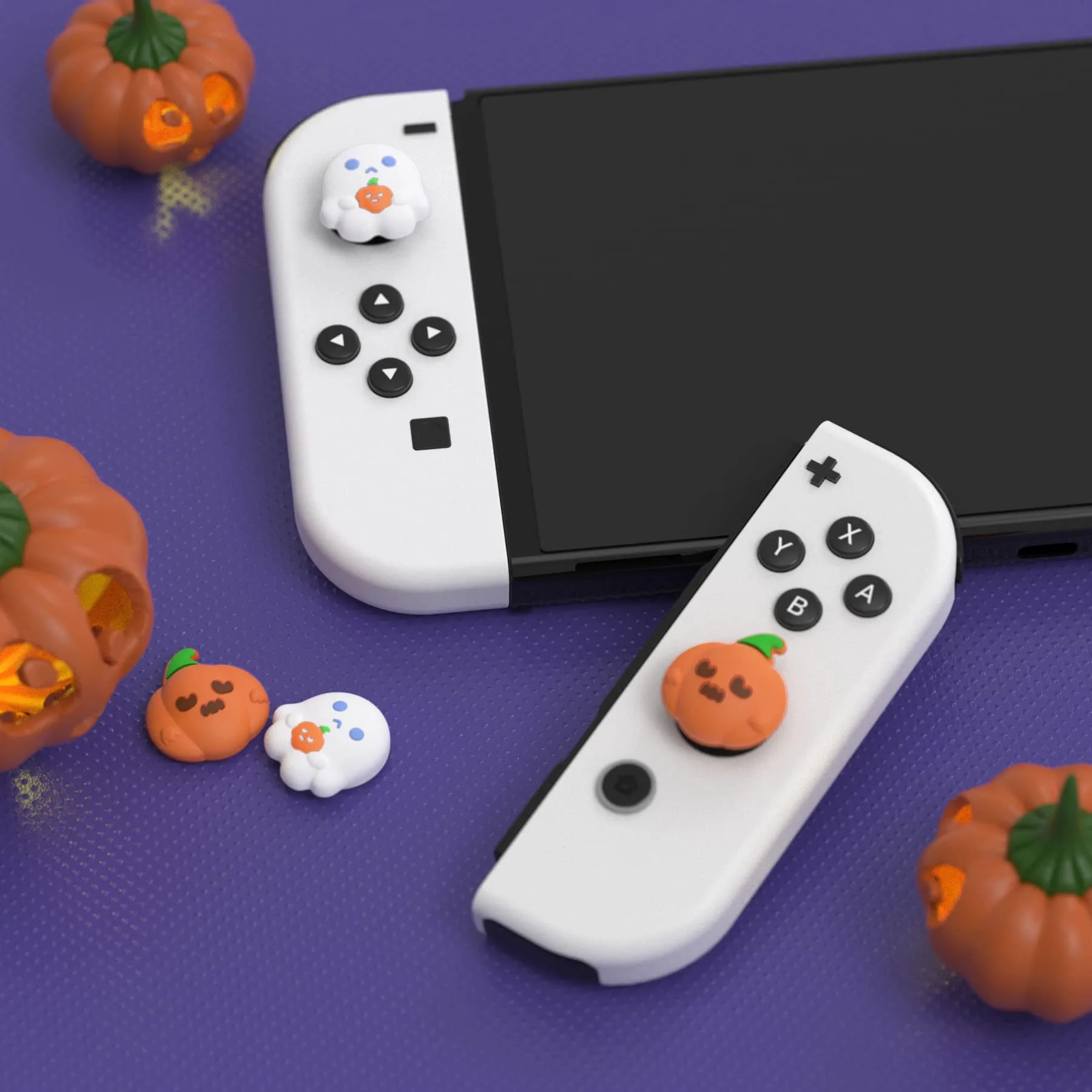 playvital Gommini per Nintendo Switch, Fantasma Spettrale con Zucca - immagine 2
