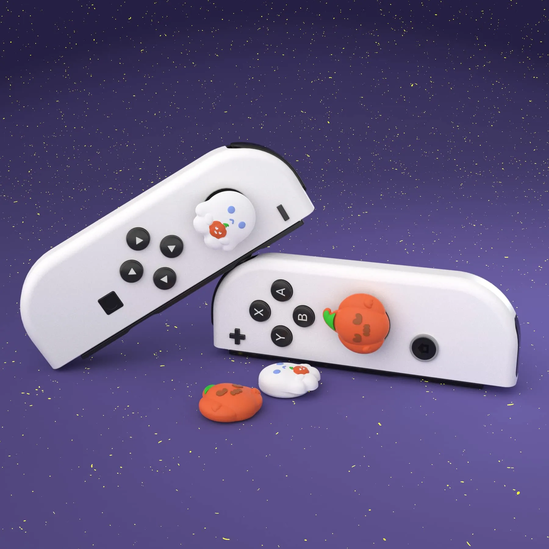 playvital Gommini per Nintendo Switch, Fantasma Spettrale con Zucca - immagine 4