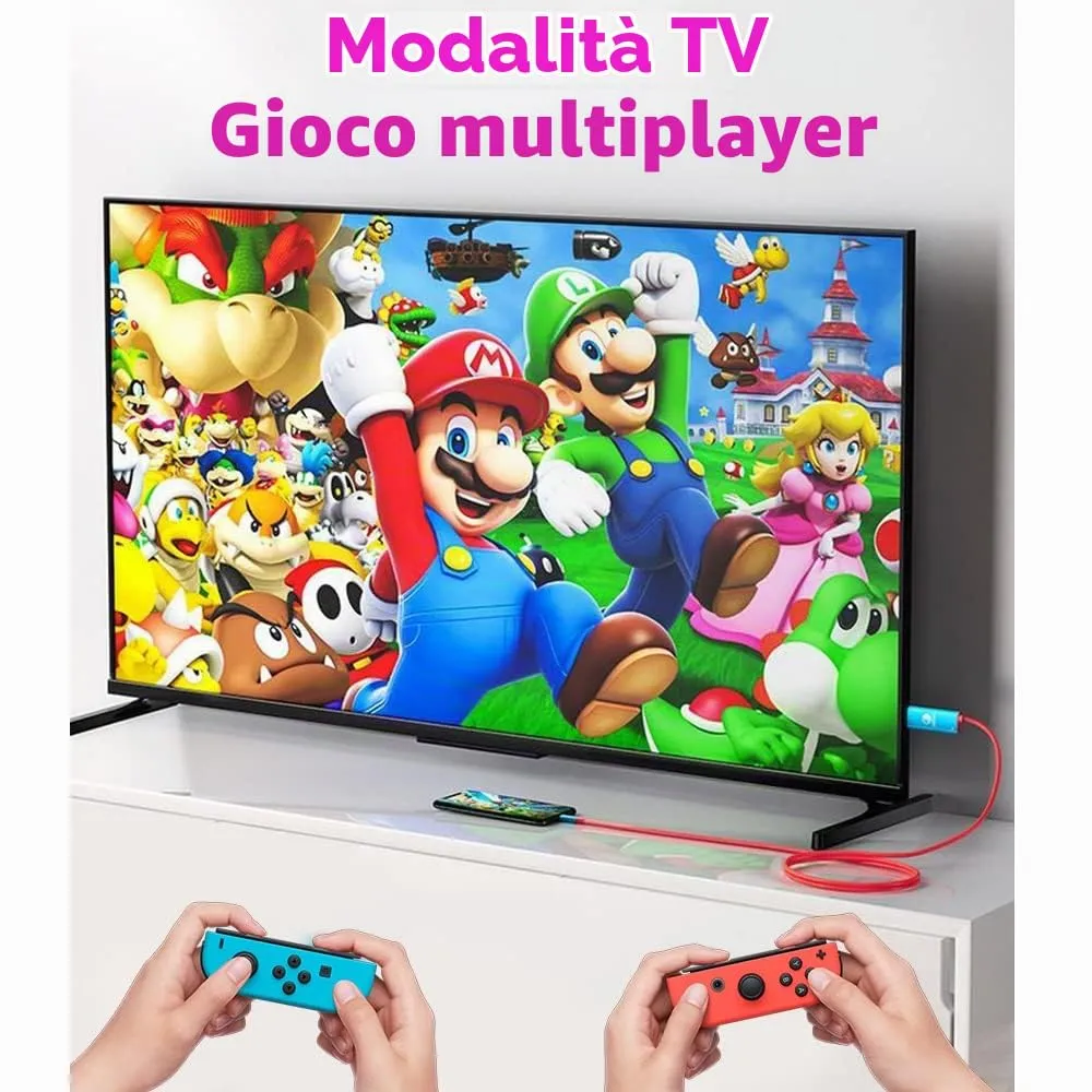 RREAKA Switch Dock per Nintendo Switch OLED, adattatore TV Switch 2 in 1 con cavo HDMI 4K, ricarica di tipo C da 100 W, docking station portatile da viaggio, per Samsung Dex S24, MacBook - immagine 3