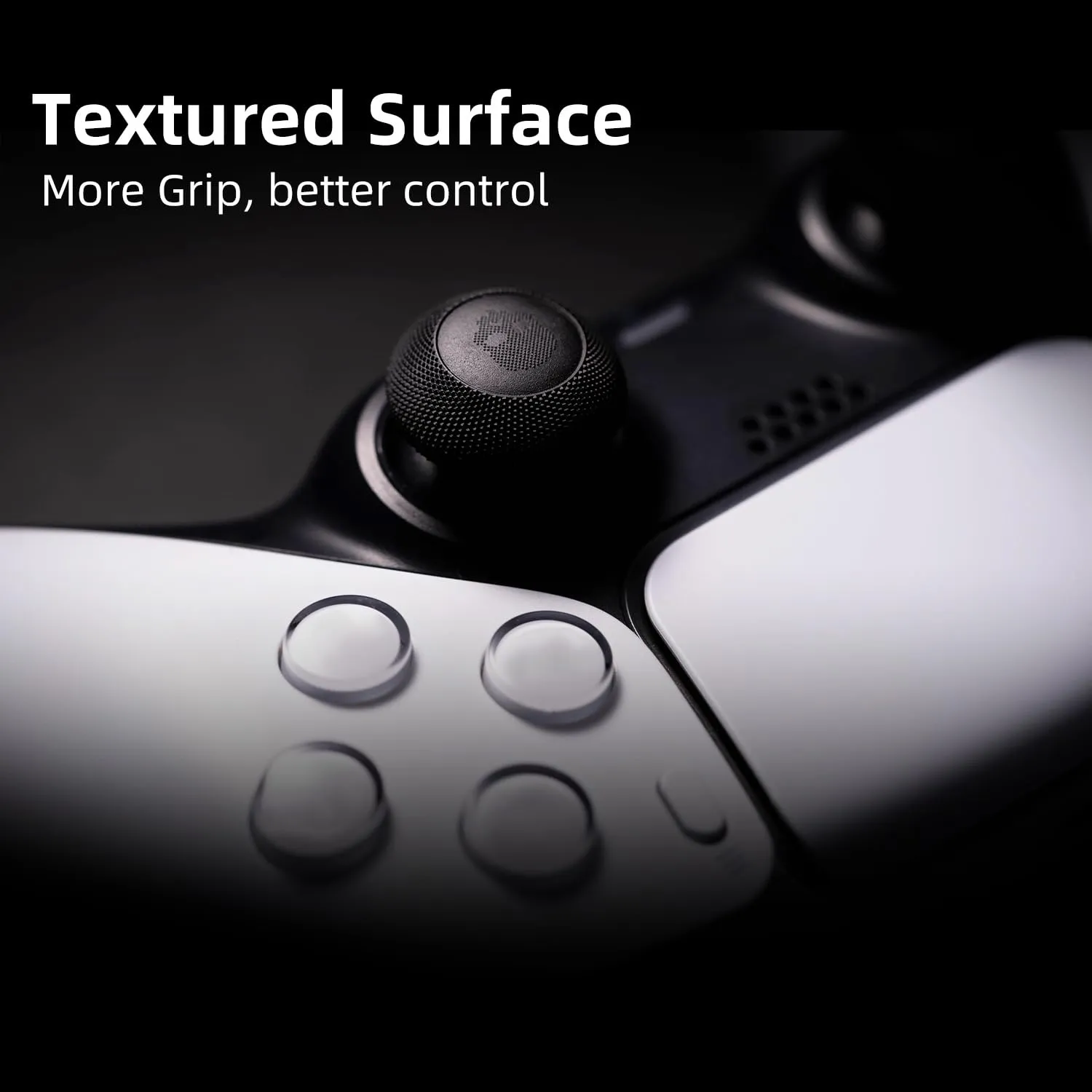 Skull & Co. Convex Thumb Grip Caps Joystick Cap Analog Stick Cap Thumbstick Grip Cover for Nintendo Switch Pro Controller & PS5 / PS4 / Slim/Pro Controller - Black, 2 Pairs (4pcs) - immagine 5