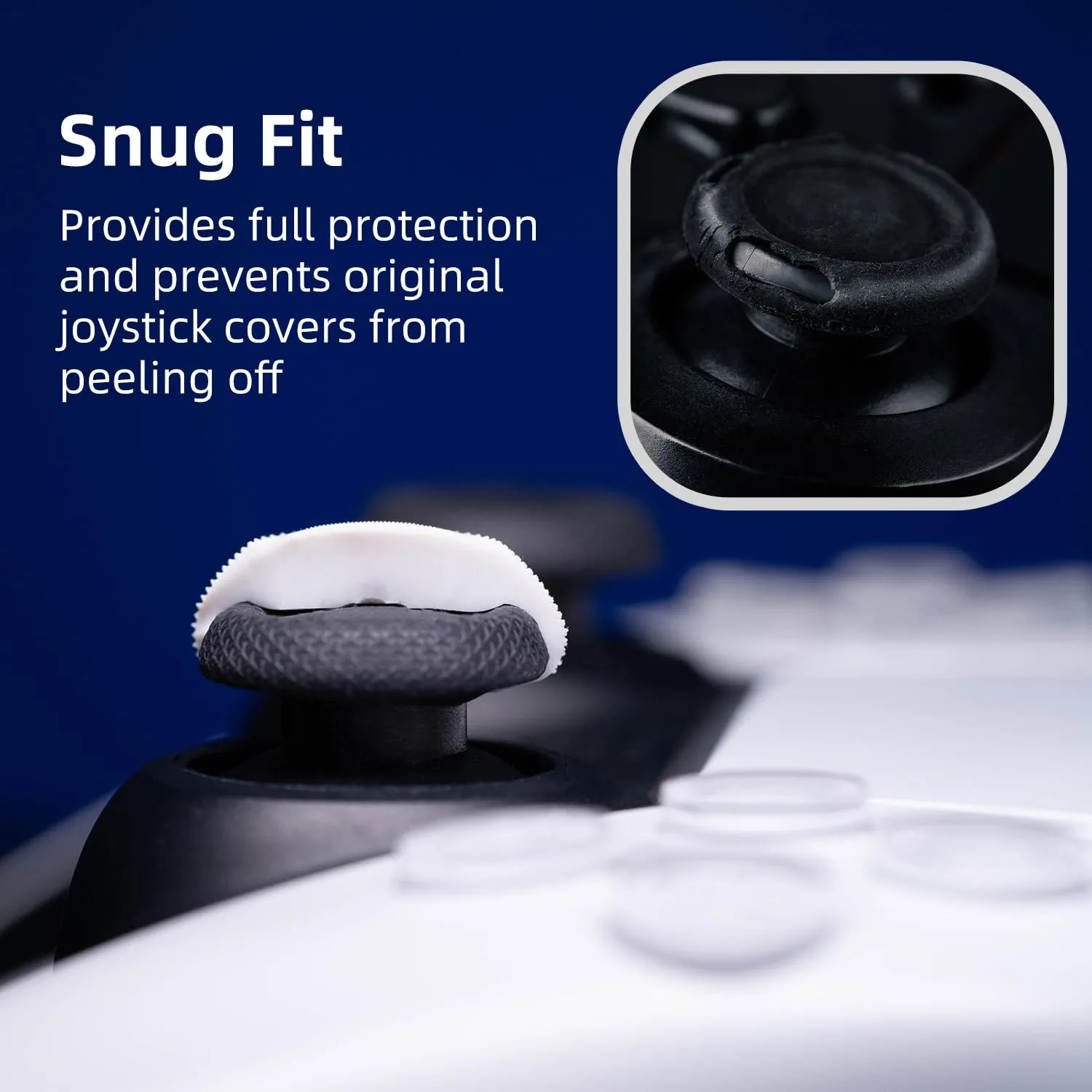 Skull & Co. Convex Thumb Grip Caps Joystick Cap Analog Stick Cap Thumbstick Grip Cover for Nintendo Switch Pro Controller & PS5 / PS4 / Slim/Pro Controller - Black, 2 Pairs (4pcs) - immagine 6