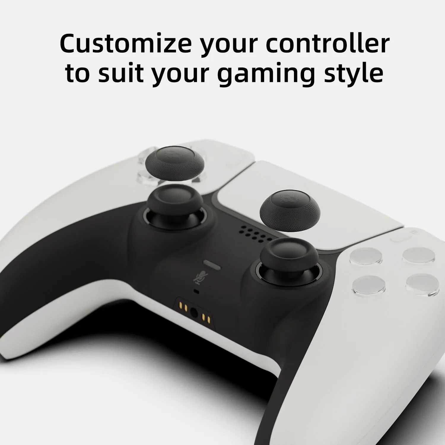 Skull & Co. Convex Thumb Grip Caps Joystick Cap Analog Stick Cap Thumbstick Grip Cover for Nintendo Switch Pro Controller & PS5 / PS4 / Slim/Pro Controller - Black, 2 Pairs (4pcs) - immagine 8