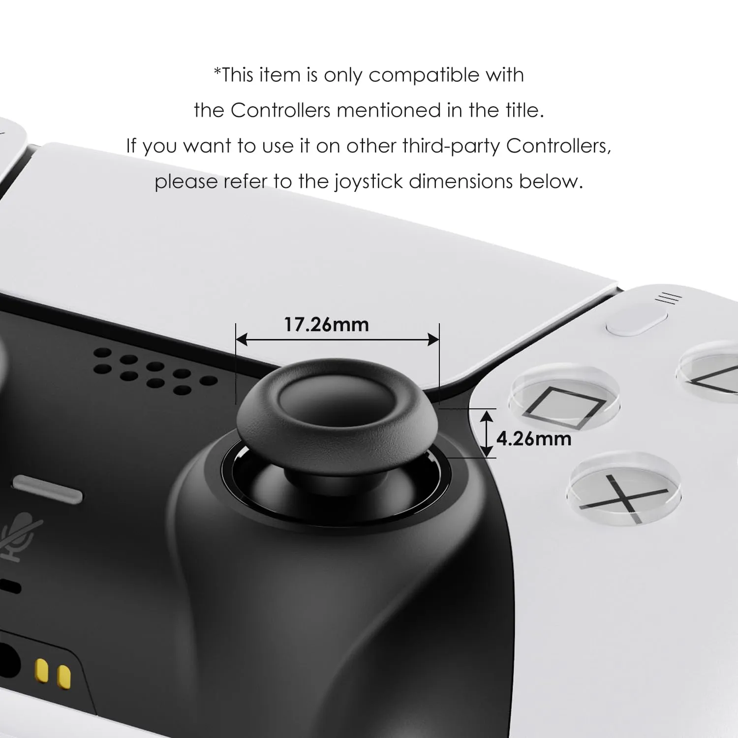 Skull & Co. Convex Thumb Grip Caps Joystick Cap Analog Stick Cap Thumbstick Grip Cover for Nintendo Switch Pro Controller & PS5 / PS4 / Slim/Pro Controller - Black, 2 Pairs (4pcs) - immagine 10