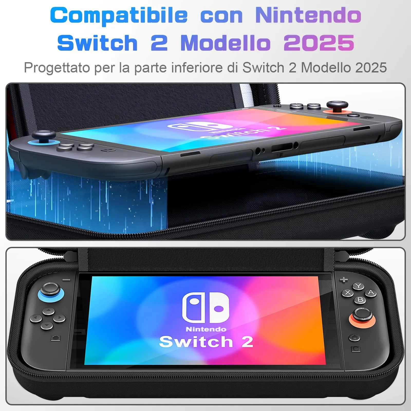 daydayup Custodia Compatibile con Nintendo Switch 2, Borsa rigida per Nintendo Switch 2, Custodia Protettiva con Borsa per 20 Giochi, Accessori per Console - immagine 3