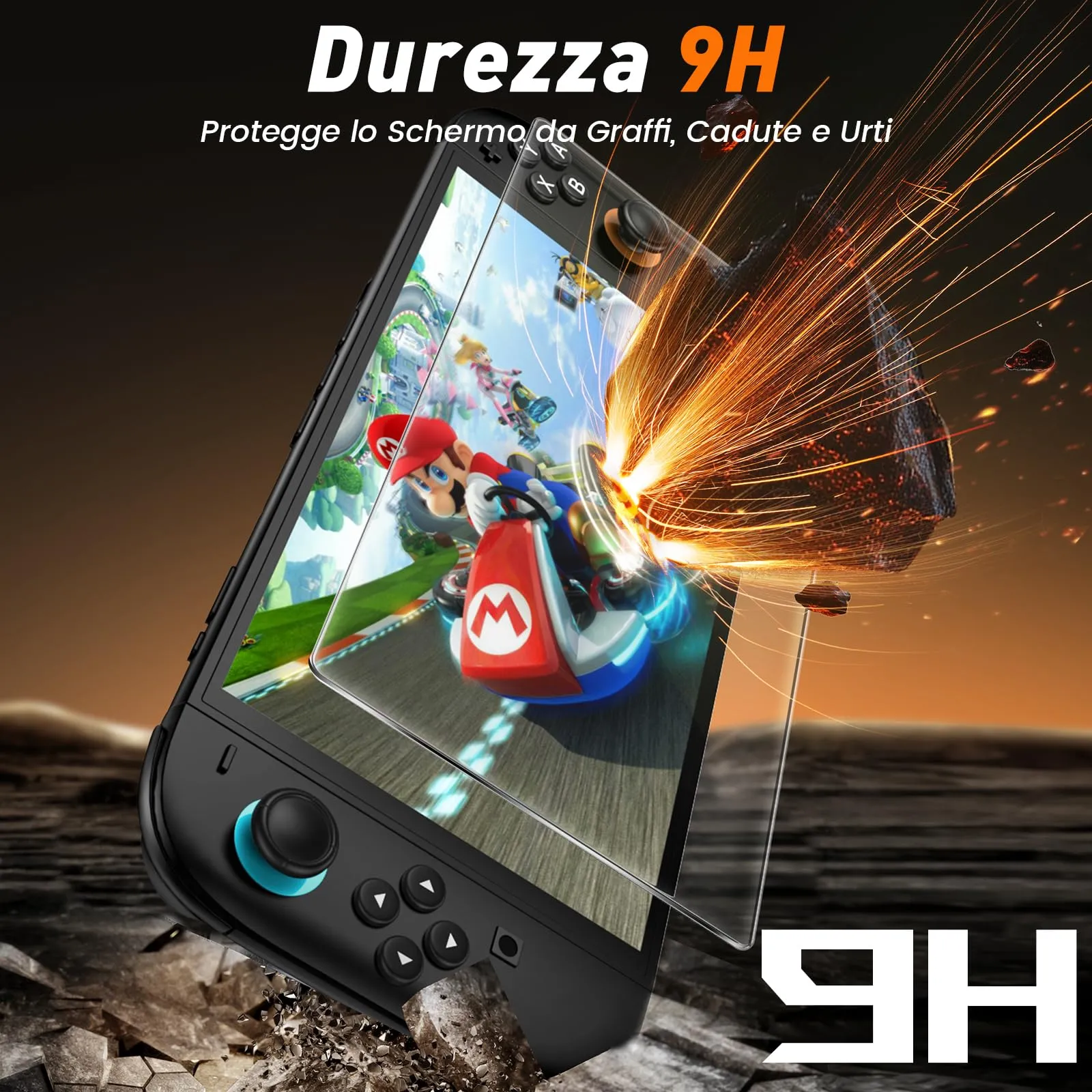 daydayup 4 Pezzi Vetro Temperato Compatibile con Nintendo Switch 2, 4 Pezzi Pellicola Protettiva per Switch 2 Model 2025 -Bubble Free, HD, Anti-Crack, durezza 9H, Resistente ai Graffi. (7.9") - immagine 3