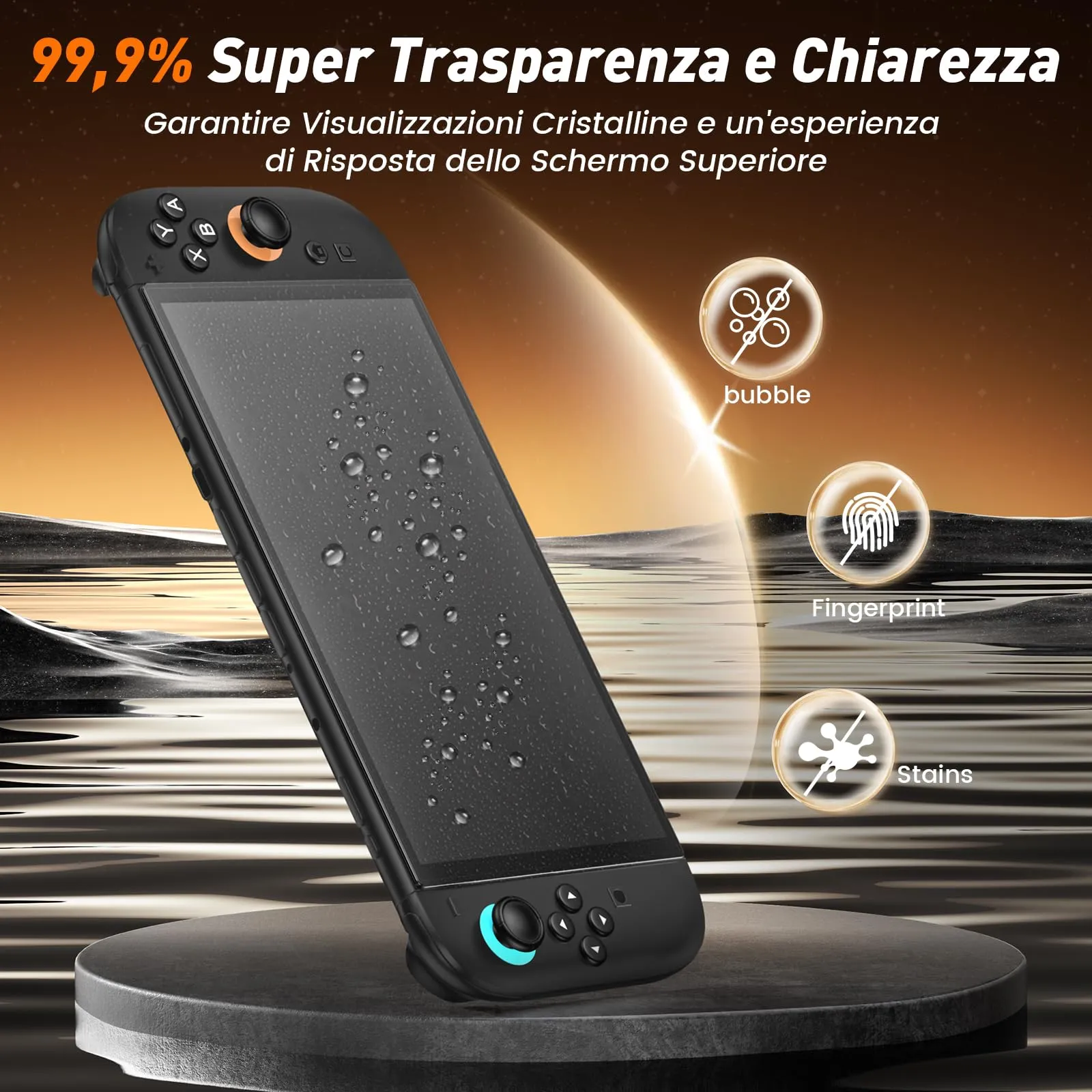 daydayup 4 Pezzi Vetro Temperato Compatibile con Nintendo Switch 2, 4 Pezzi Pellicola Protettiva per Switch 2 Model 2025 -Bubble Free, HD, Anti-Crack, durezza 9H, Resistente ai Graffi. (7.9") - immagine 4
