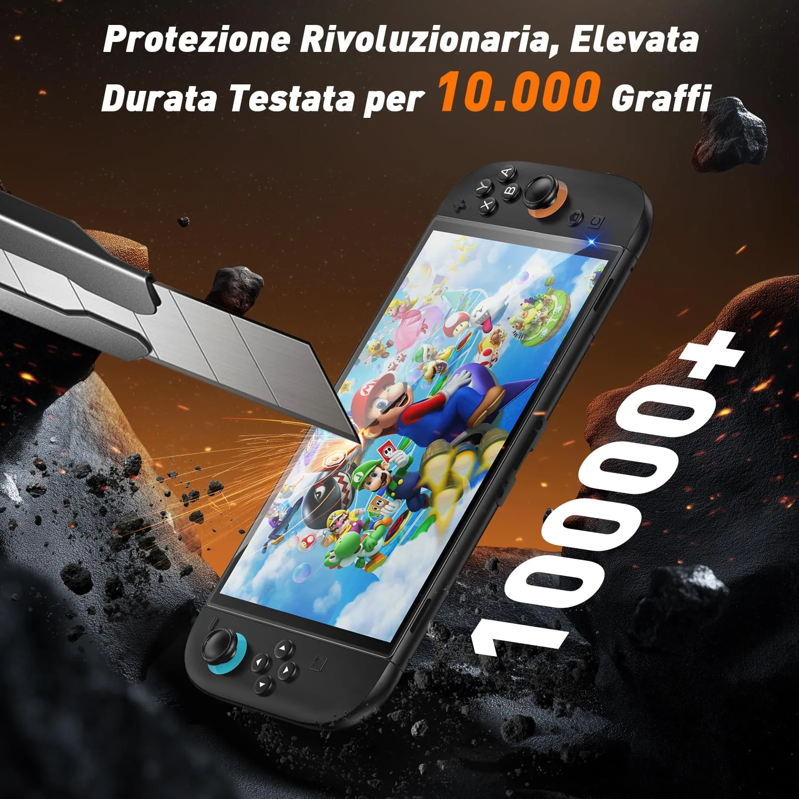 daydayup 4 Pezzi Vetro Temperato Compatibile con Nintendo Switch 2, 4 Pezzi Pellicola Protettiva per Switch 2 Model 2025 -Bubble Free, HD, Anti-Crack, durezza 9H, Resistente ai Graffi. (7.9") - immagine 5