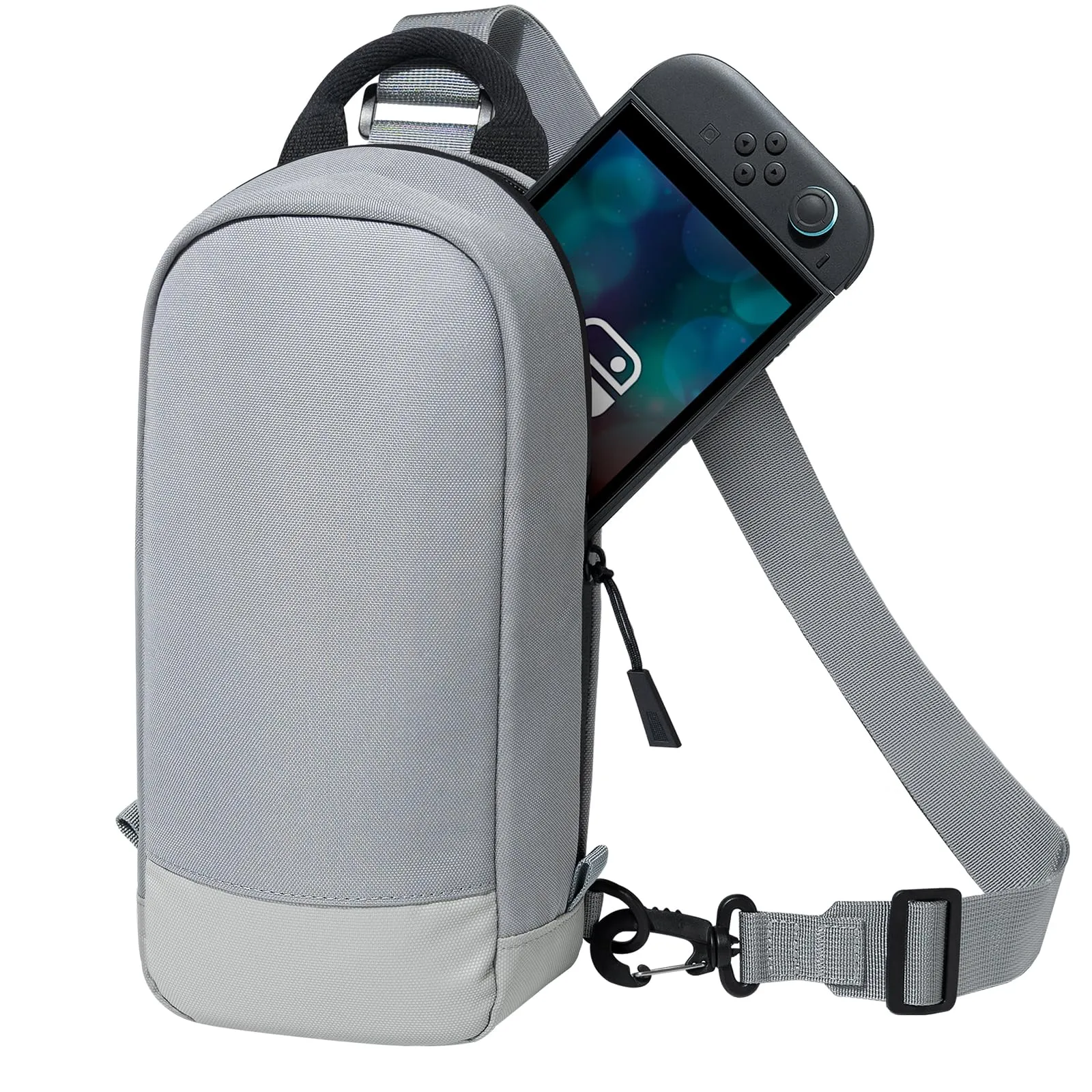 JETech Borsa a Tracolla per Nintendo Switch 2/Switch OLED, Grigio - immagine 1