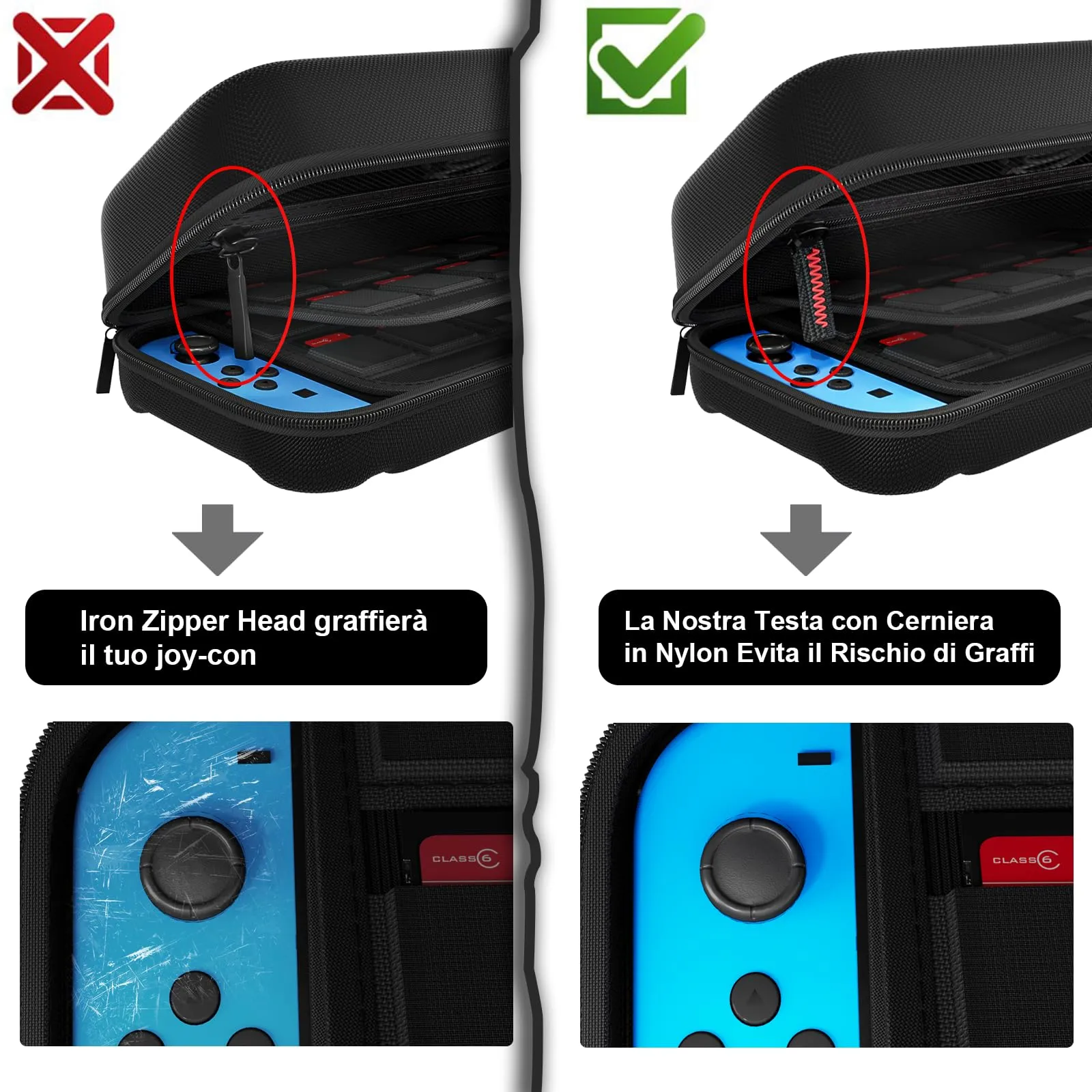 daydayup Borsa Compatibile con Nintendo e Nuovo Switch OLED, Custodia rigida per Nintendo Switch, Protettiva con Borsa per 20 Giochi, Accessori per Console-Nero - immagine 5