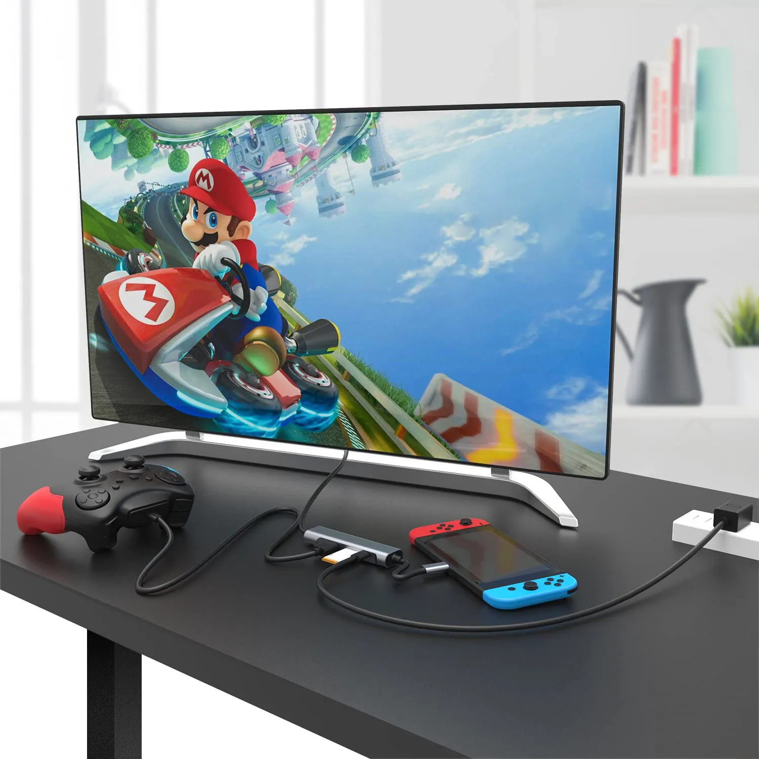 RREAKA Switch Dock per Nintendo OLED, 4 in 1 Adattatore TV con HDMI 4K, Porta USB 3.0, Carica USB-C 100W, Stazione di Carica Portatile per Viaggio, compatibile Samsung Dex S24, MacBook - immagine 3