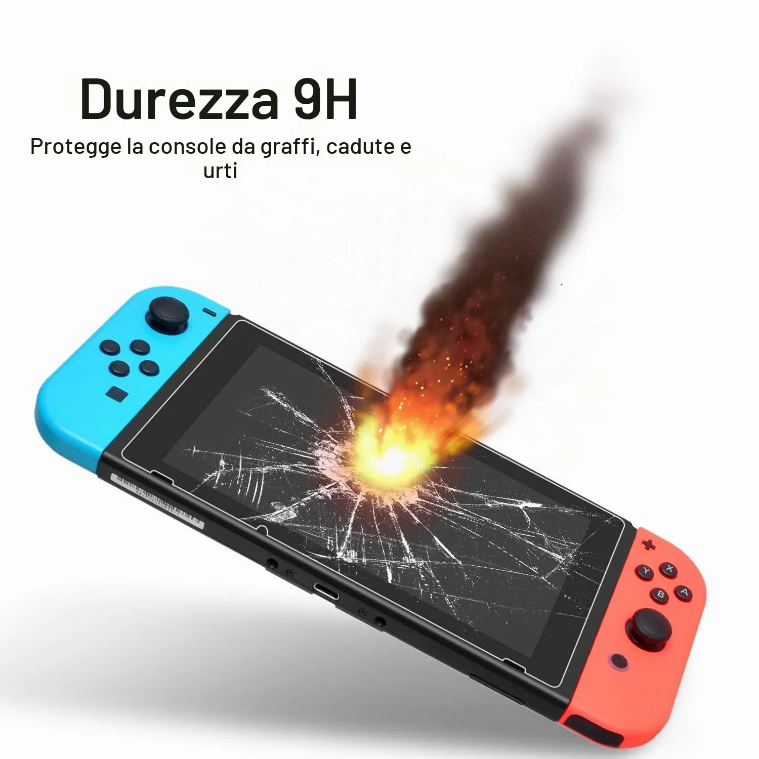 daydayup Vetro temperato per Nintendo Switch [3 Pezzi] Pellicola salvaschermo - Bubble Free, HD, Anti-Crack, durezza 9H, Resistente ai Graffi, Facile da installare per Switch - immagine 3