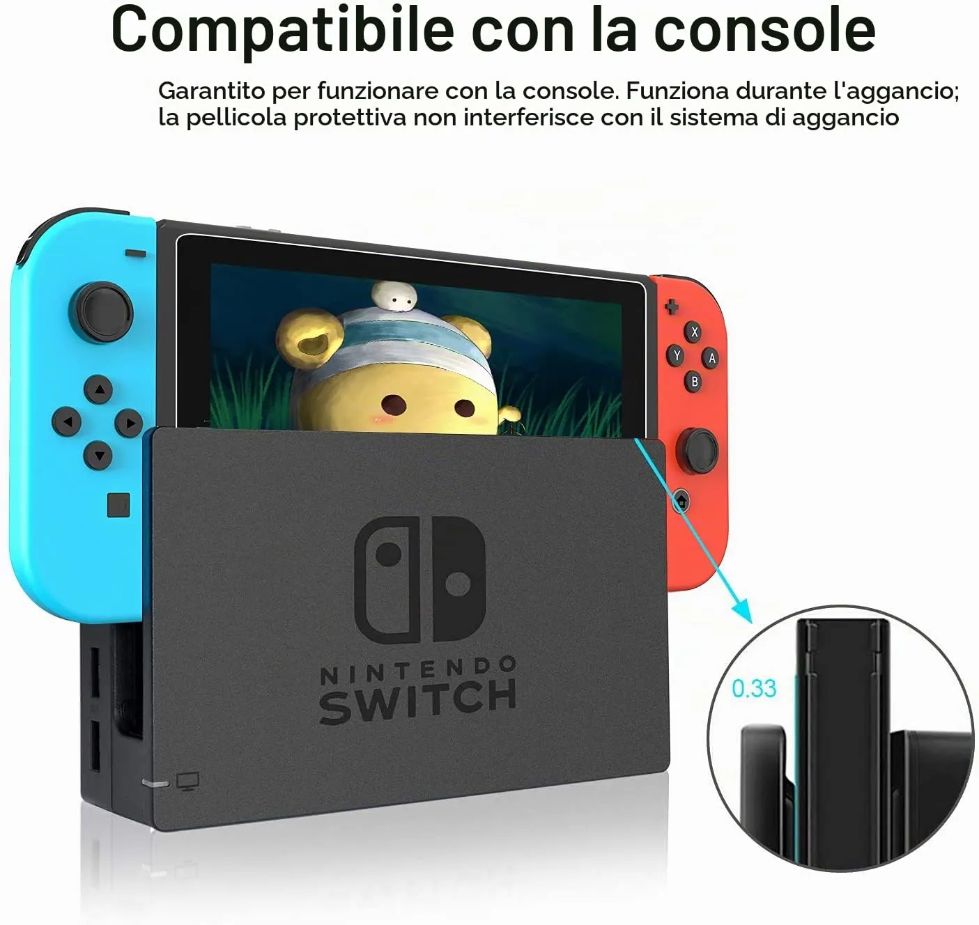 daydayup Vetro temperato per Nintendo Switch [3 Pezzi] Pellicola salvaschermo - Bubble Free, HD, Anti-Crack, durezza 9H, Resistente ai Graffi, Facile da installare per Switch - immagine 6