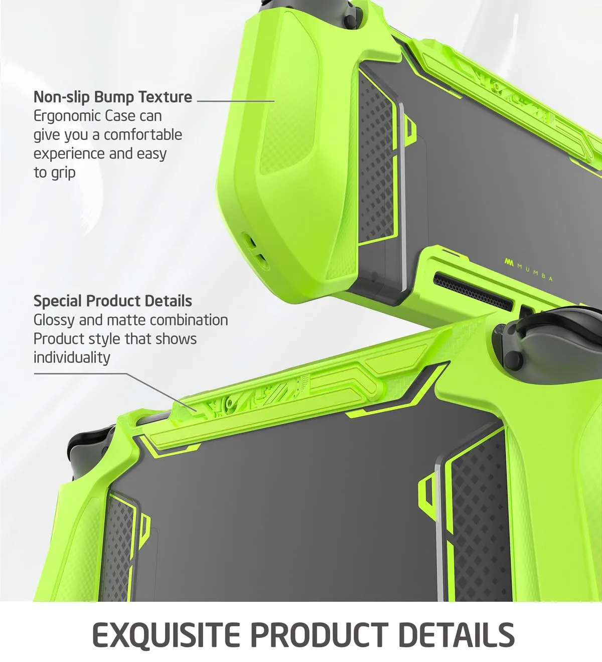 Mumba Custodia per Nintendo Switch, robusta custodia protettiva ibrida in TPU, per Nintendo Switch, colore: verde - immagine 6