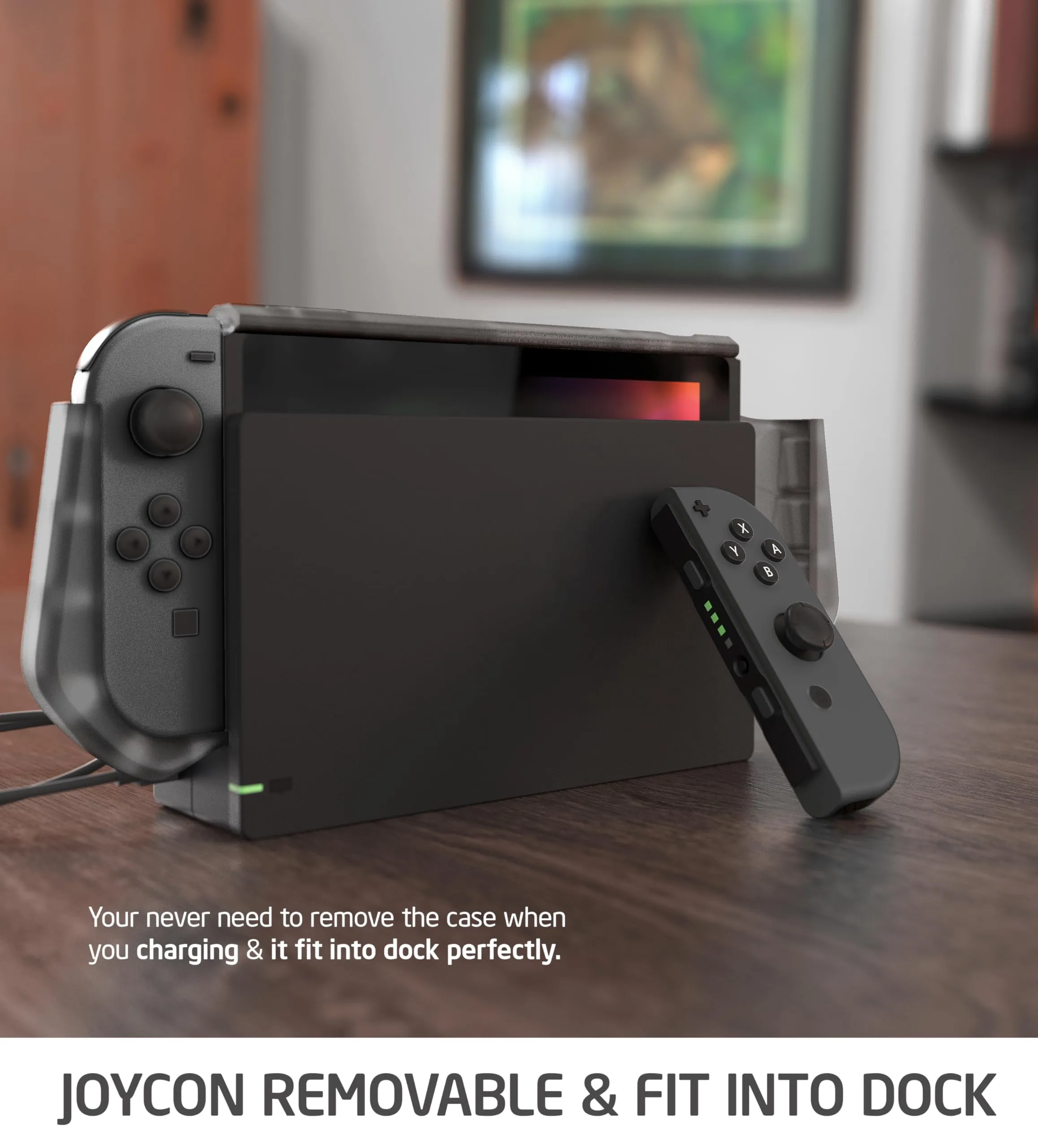 Mumba Custodia per Nintendo Switch, robusta custodia protettiva, custodia ibrida con manico in TPU [serie Blade] compatibile con console Nintendo Switch e controller Joy-Con (Frost) - immagine 3