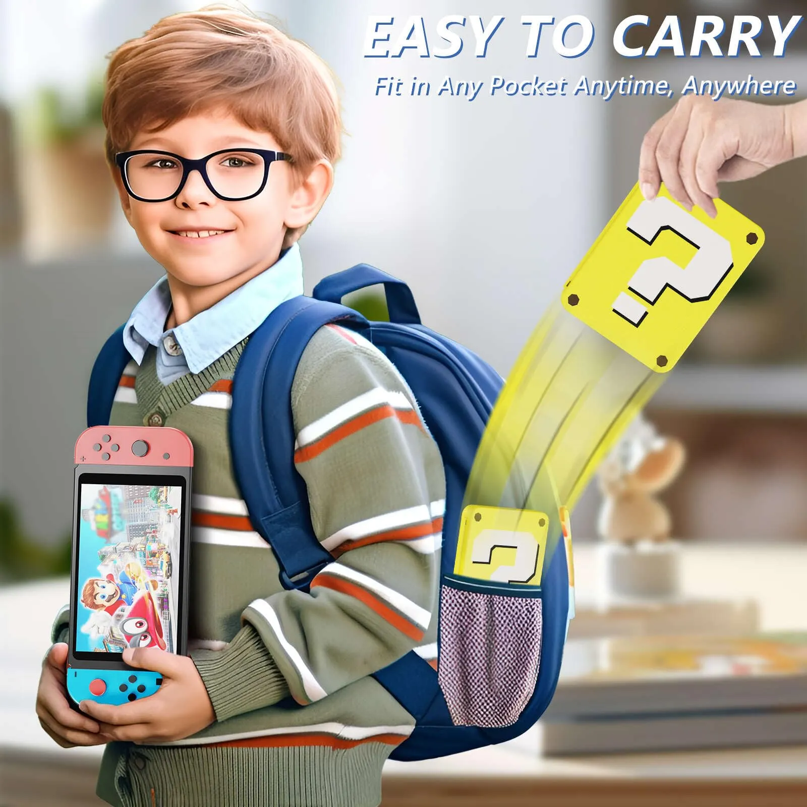 Custodia per Schede di Gioco Magnetiche per Nintendo Switch,Switch Lite & Switch OLED con 16 Slot per Schede di Gioco e 16 Slot per Schede Micro SD,Organizer di Gioco Antiurto Resistente All'acqua (D) - immagine 5