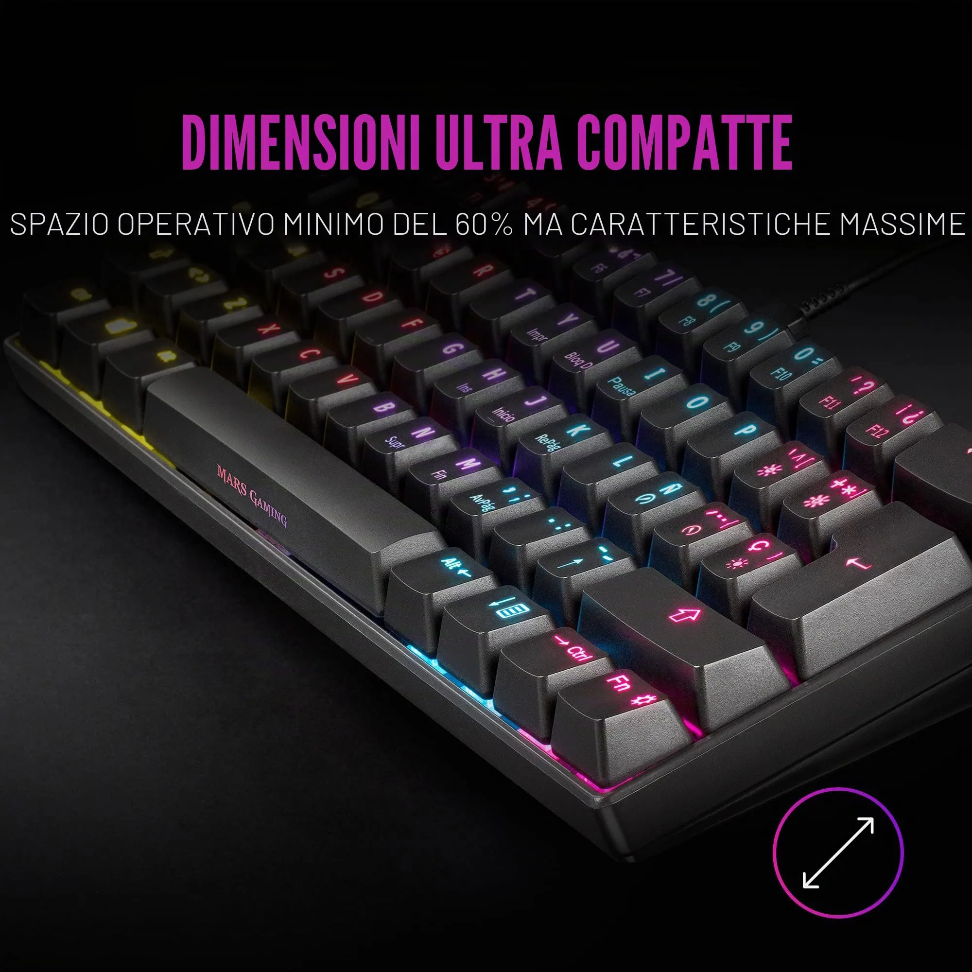 Mars Gaming MARSGAMING Mkminibes, Nero - immagine 2