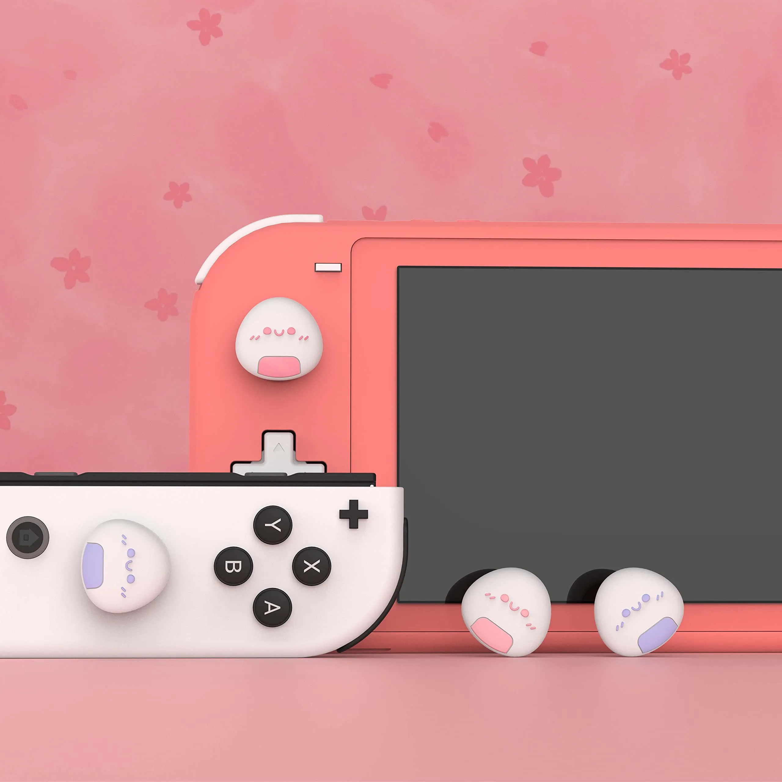playvital Gommini per Nintendo Switch, Onigiri-Lilla&Rosa - immagine 3