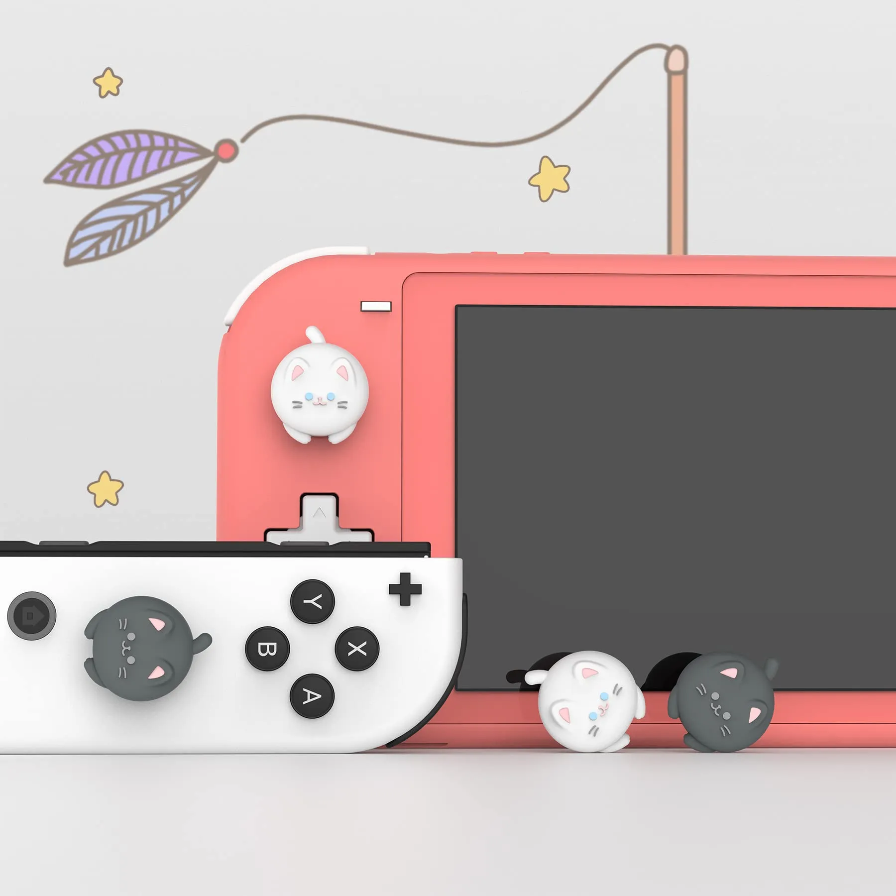 playvital Gommini per Nintendo Switch, Gattino Carino - immagine 3
