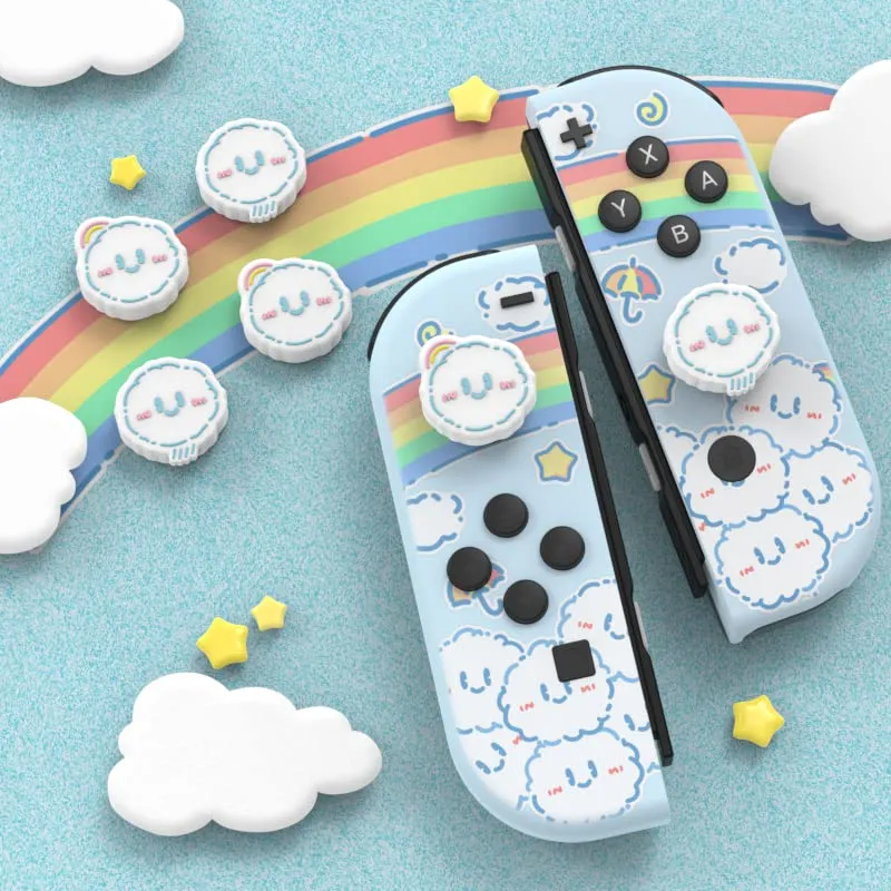 playvital Gommini per Nintendo Switch, Nuvole Arcobaleno&Nuvole Piovose - immagine 4