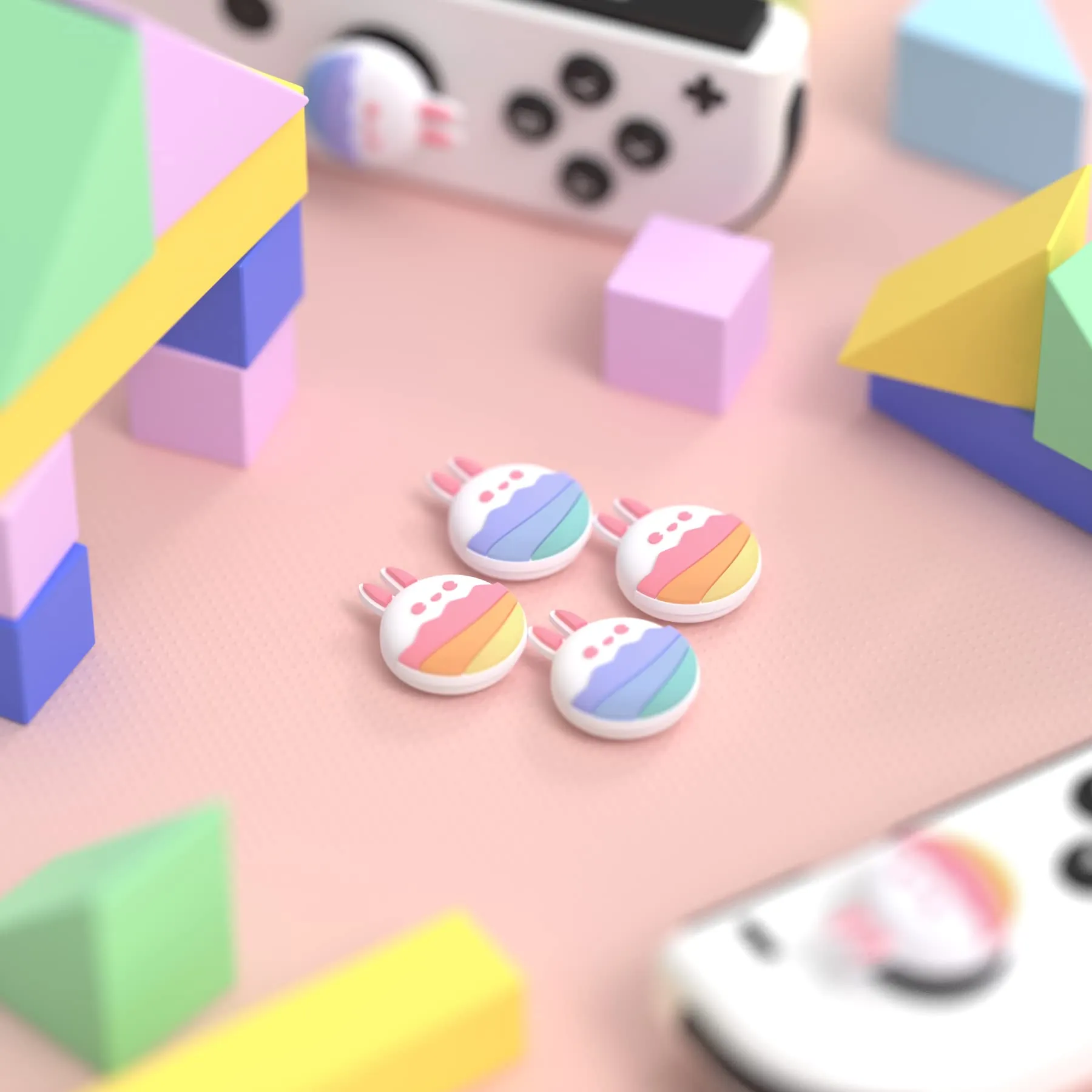 playvital Gommini per Nintendo Switch, Coniglietto di Pasqua - immagine 4