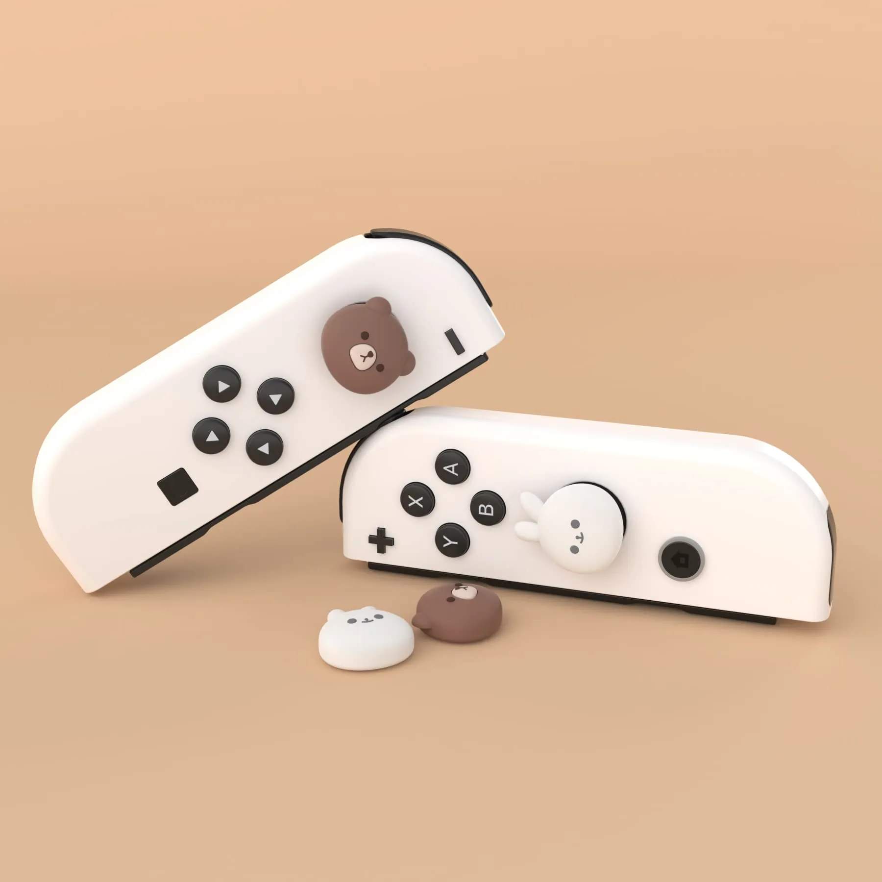 playvital Gommini per Nintendo Switch, Orso Paffuto&Coniglietto Sorridente - immagine 4