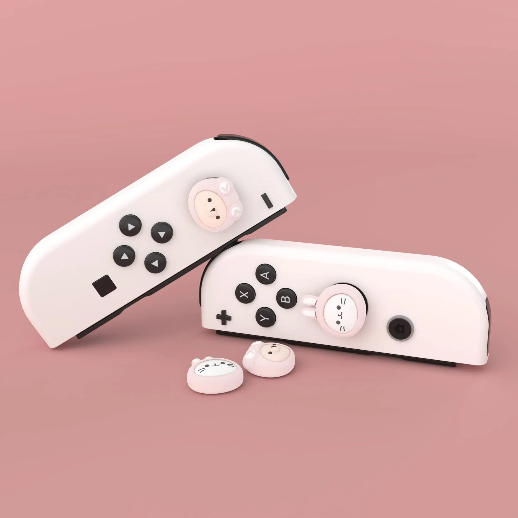 PlayVital Gommini per Nintendo Switch, Gattini&Cuccioli-Rosa - immagine 4