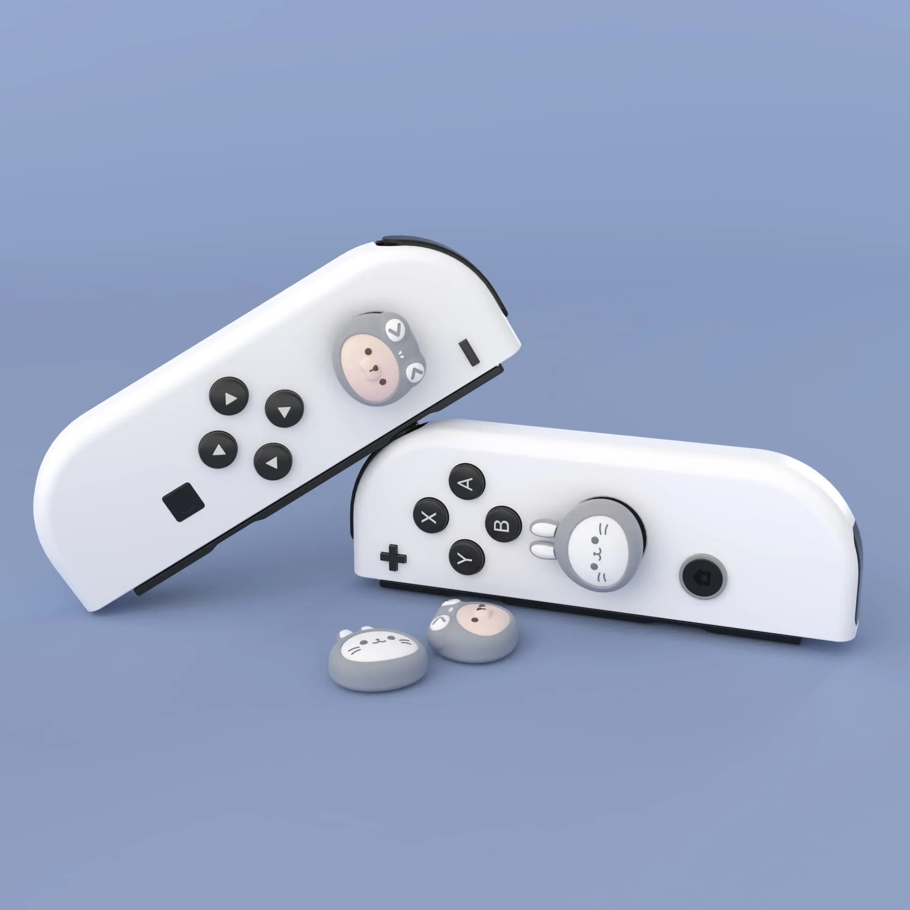 playvital Gommini per Nintendo Switch, Gattini&Cuccioli-Grigio - immagine 4