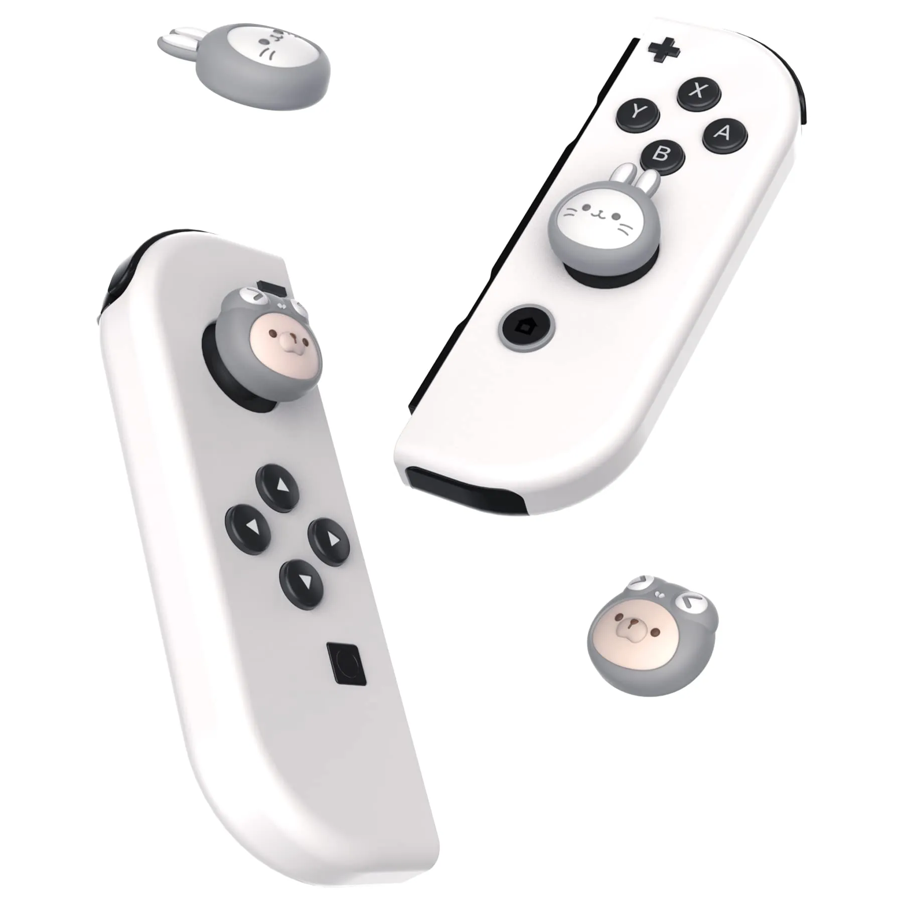 playvital Gommini per Nintendo Switch, Gattini&Cuccioli-Grigio - immagine 5