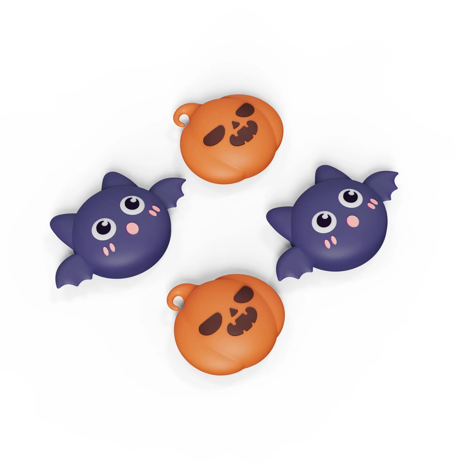 playvital Gommini per Nintendo Switch, Pipistrello Zucca di Halloween - immagine 6