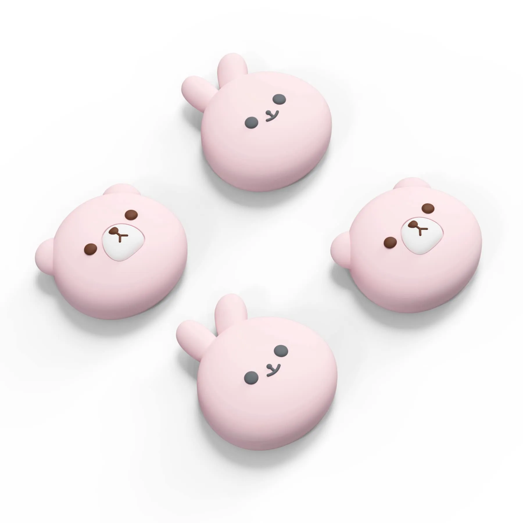 playvital Gommini per Nintendo Switch, Orso Paffuto&Coniglietto Rosa - immagine 1