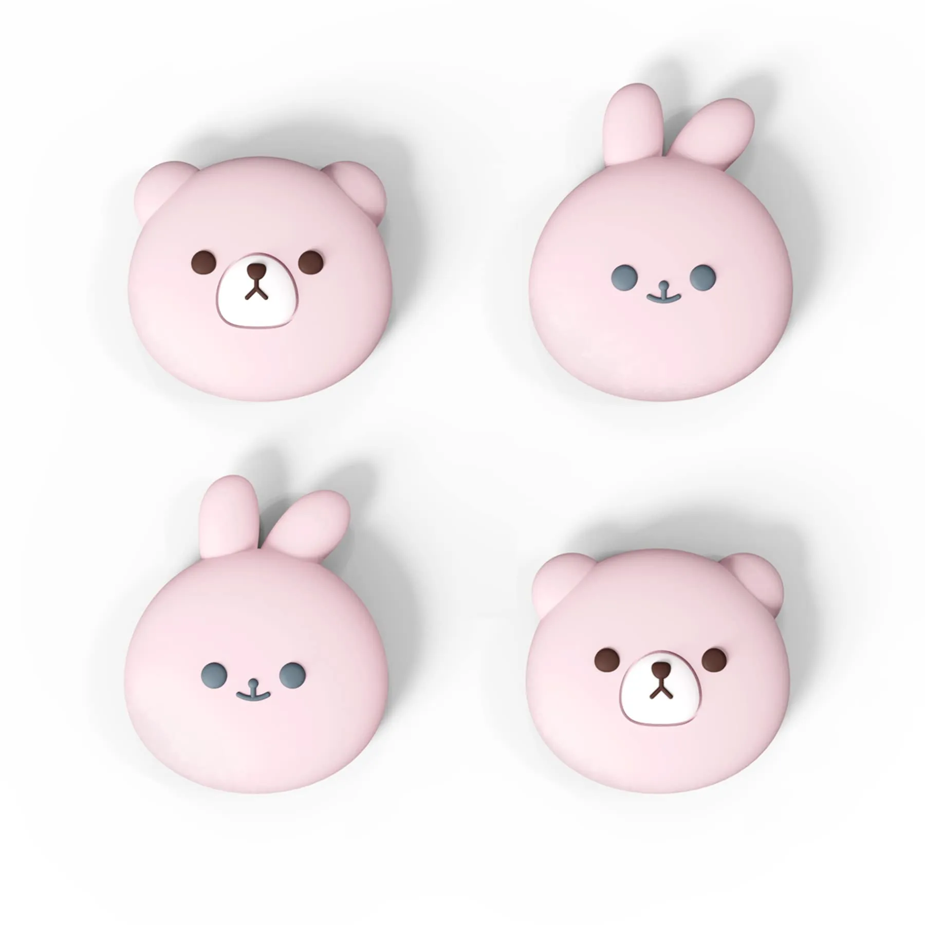 playvital Gommini per Nintendo Switch, Orso Paffuto&Coniglietto Rosa - immagine 6