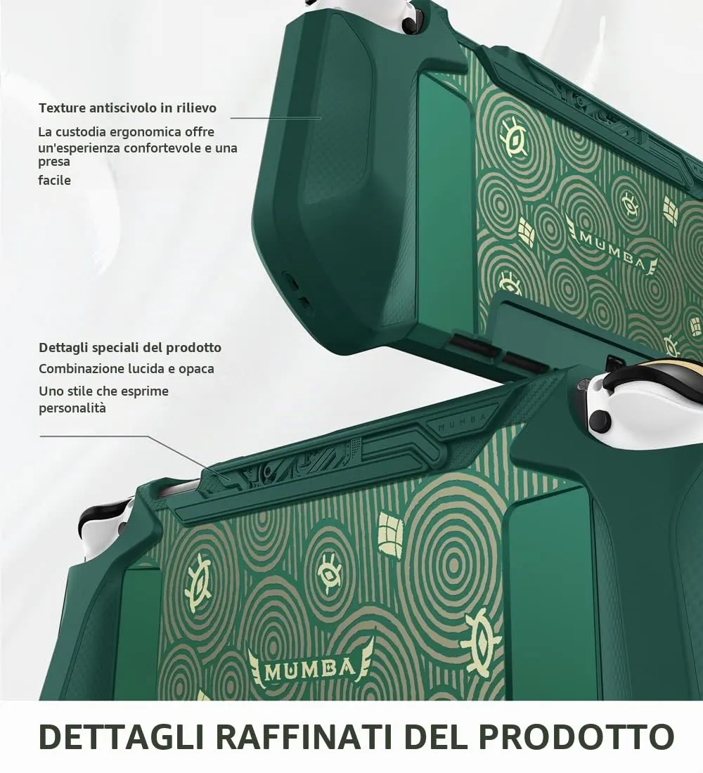 Mumba Custodia Dockable per Nintendo Switch OLED 2021, [Blade Serie] Accessori Cover Protettiva Grip TPU Compatibile con Nintendo Switch OLED e Joy-Con Controller (Verde) - immagine 5