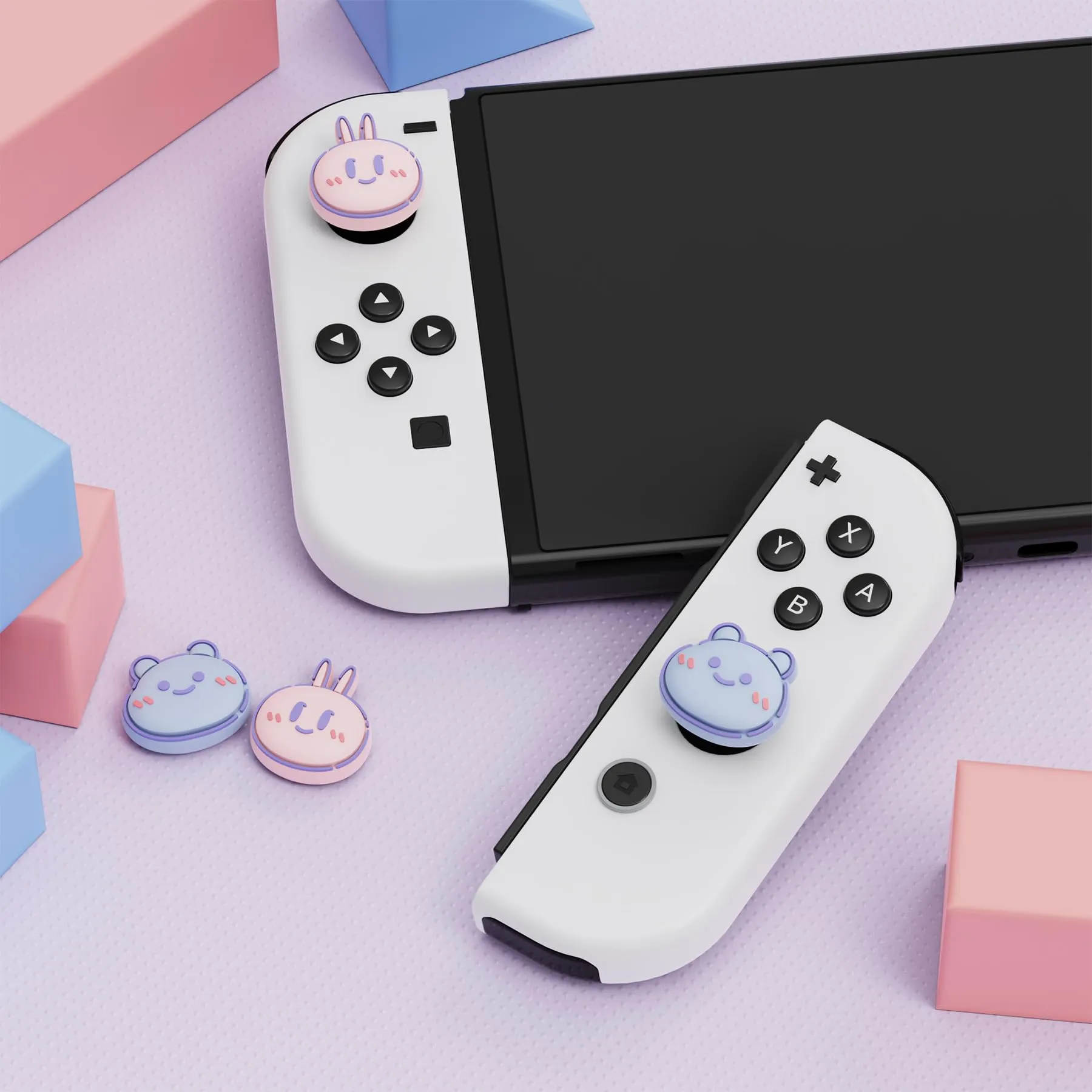 playvital Gommini per Nintendo Switch, Orso&Coniglietto Carino - immagine 2