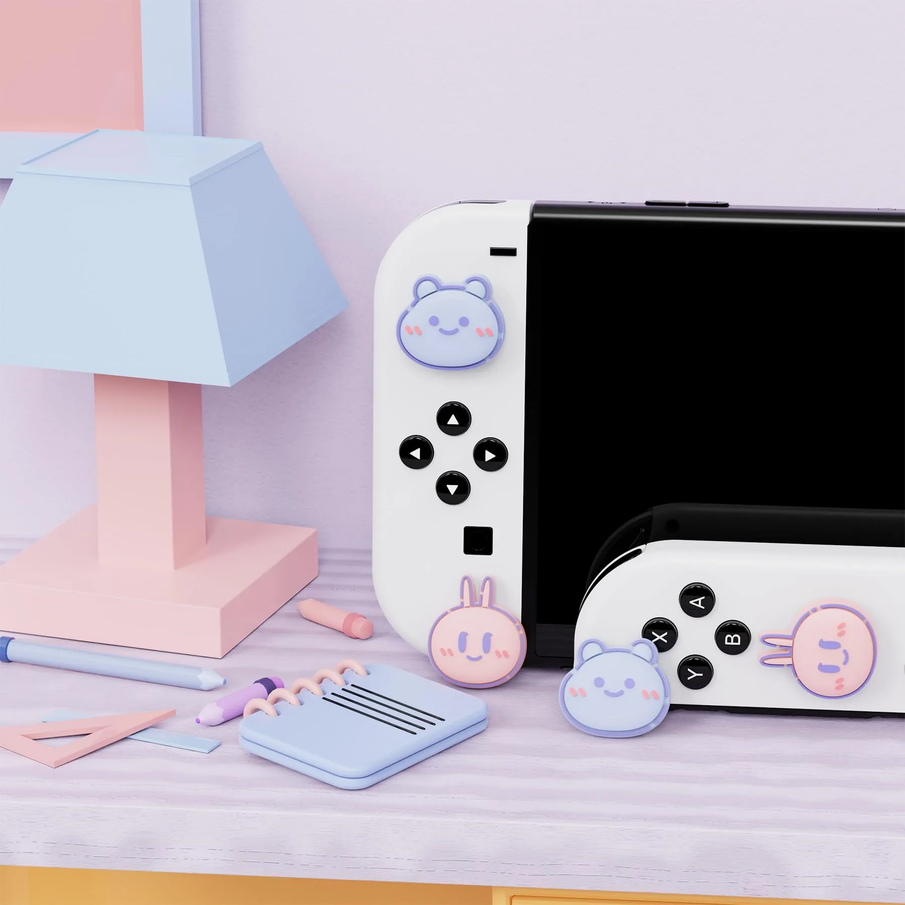 playvital Gommini per Nintendo Switch, Orso&Coniglietto Carino - immagine 5