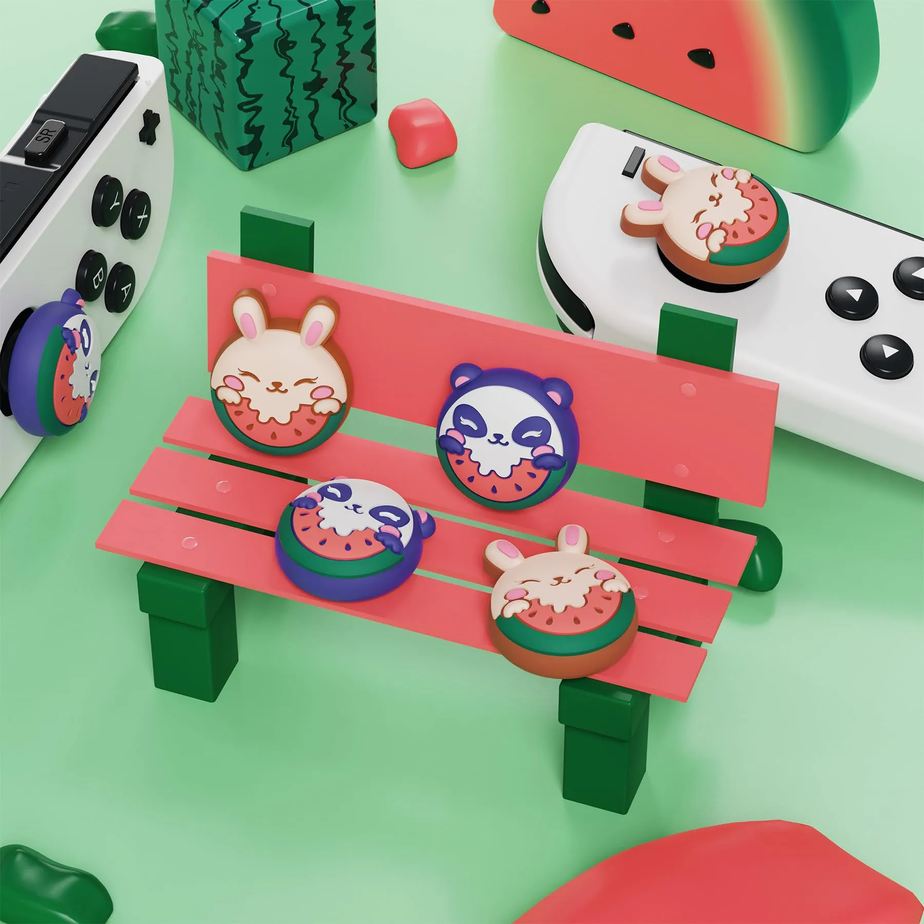 playvital Gommini per Nintendo Switch, Dolcetti al Melone Duo - immagine 3