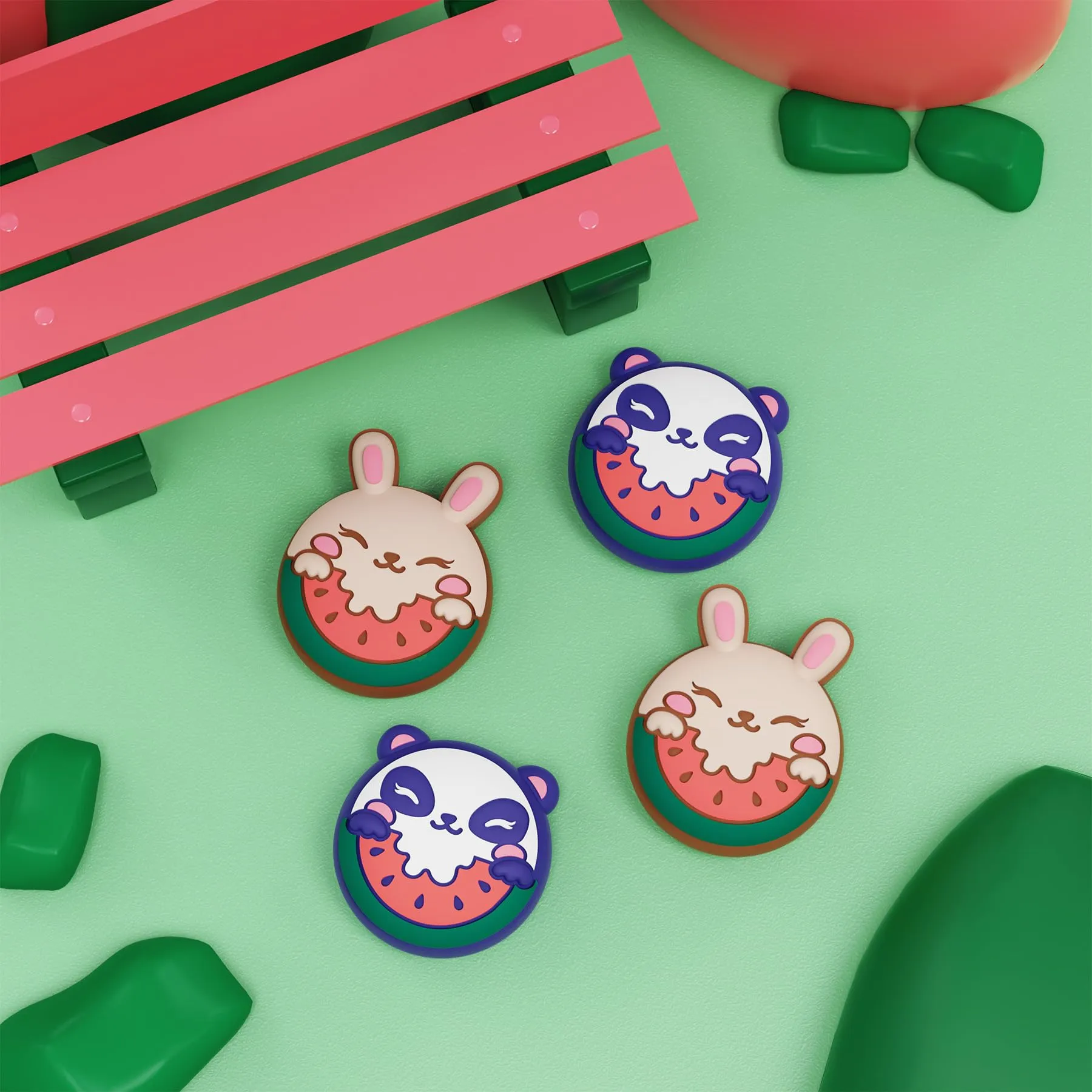 playvital Gommini per Nintendo Switch, Dolcetti al Melone Duo - immagine 5