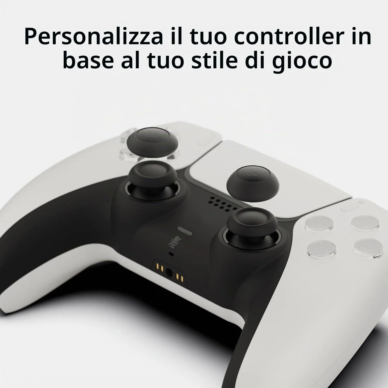 Skull & Co. Convex Thumb Grip Caps Joystick Cap Analog Stick Cap Thumbstick Grip Cover for Nintendo Switch Pro Controller & PS5 / PS4 / Slim/Pro Controller - White, 2 Pairs (4pcs) - immagine 8