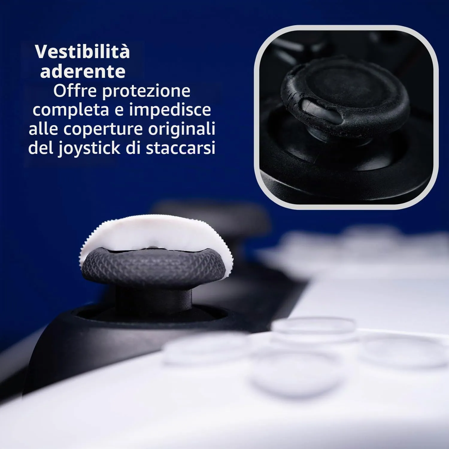 Skull & Co. Convex Thumb Grip Caps Joystick Cap Analog Stick Cap Thumbstick Grip Cover for Nintendo Switch Pro Controller & PS5 / PS4 / Slim/Pro Controller - Galactic Purple, 2 Pairs (4pcs) - immagine 6