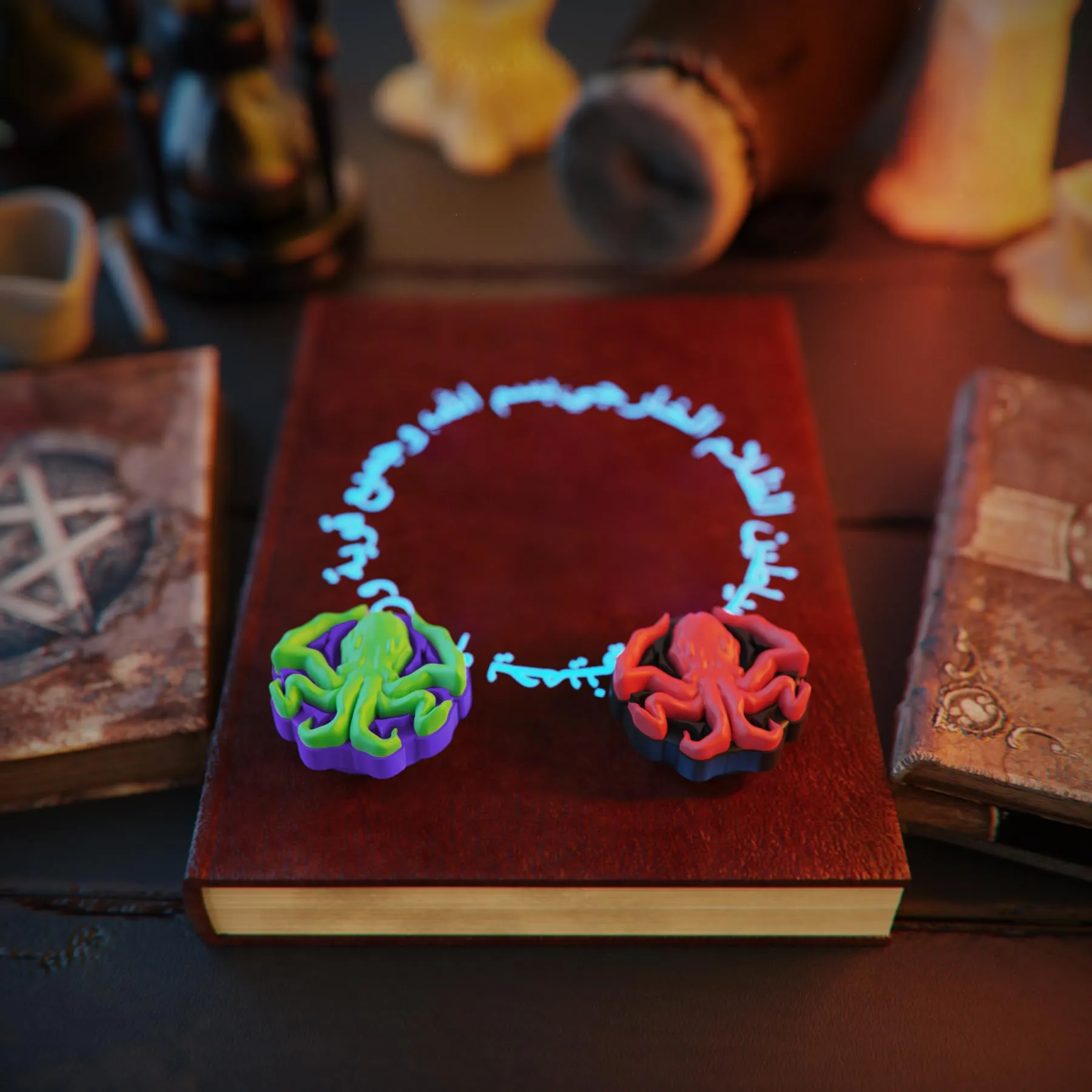 playvital Gommini per Nintendo Switch, Cthulhu Polpo-Rosso&Verde - immagine 4