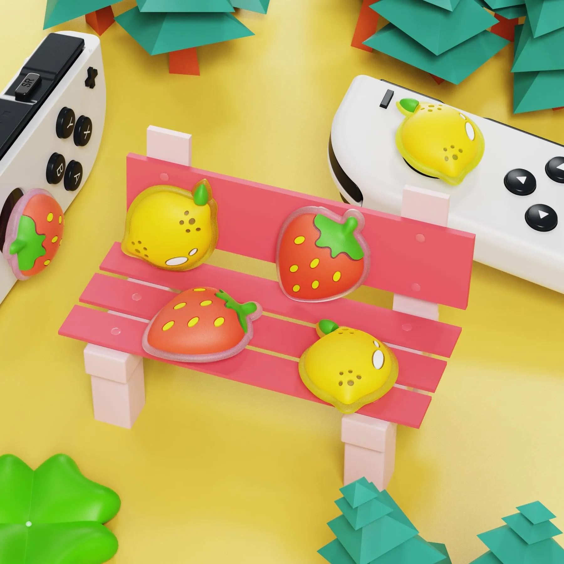 playvital Gommini per Nintendo Switch, Limone&Fragola - immagine 3