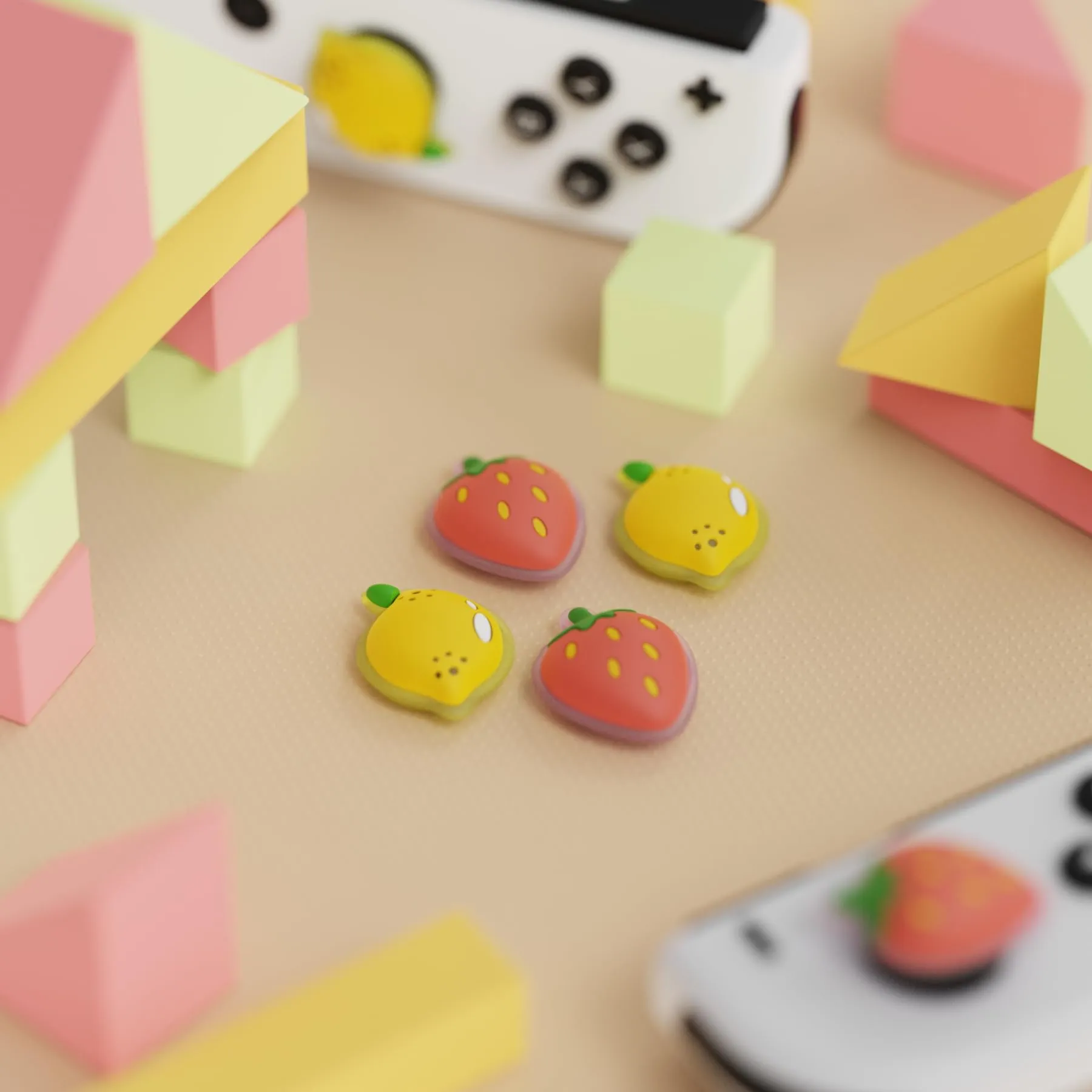 playvital Gommini per Nintendo Switch, Limone&Fragola - immagine 4