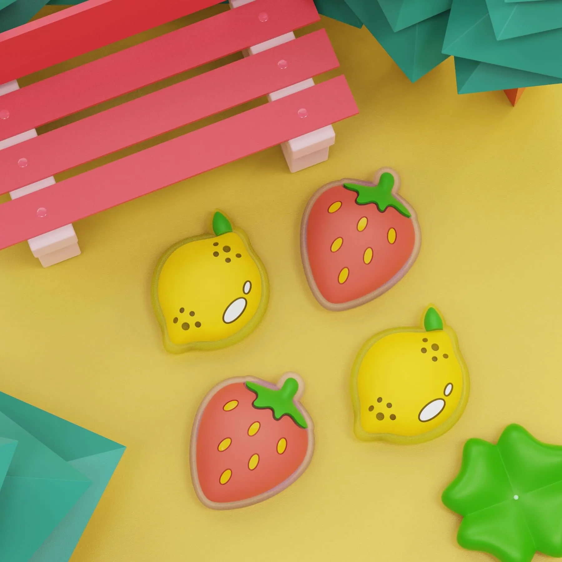 playvital Gommini per Nintendo Switch, Limone&Fragola - immagine 5