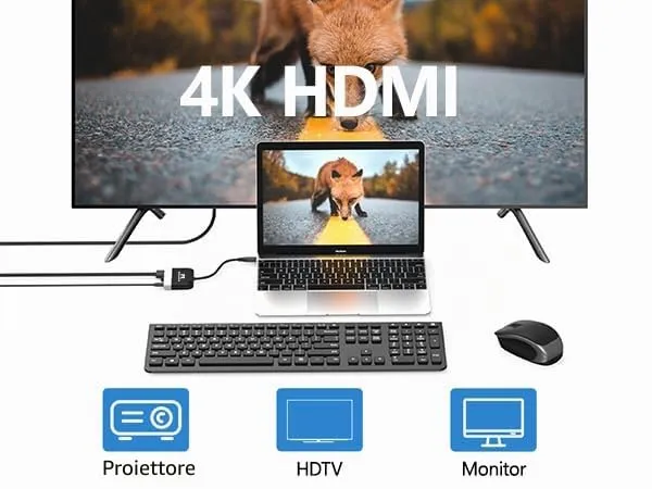 RREAKA Switch Dock per Nintendo OLED, 3 in 1 Adattatore TV con HDMI 4K, porta USB 3.0, carica Type C 100W, portatile Docking Station Viaggio - immagine 6