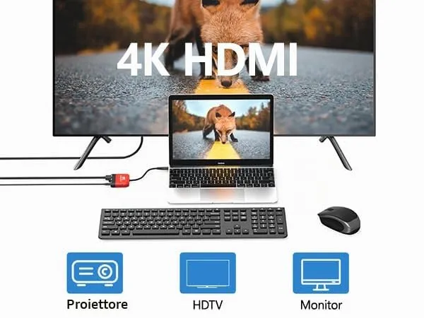 RREAKA Switch Dock per Nintendo Switch OLED, adattatore TV 3 in 1 con HDMI 4K, porta USB 3.0, ricarica tipo C 100W, docking station portatile da viaggio, per Samsung Dex S24, MacBook - immagine 6
