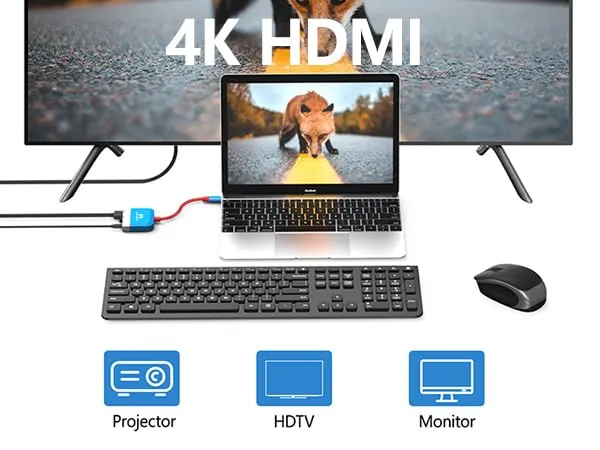 RREAKA Switch Dock per Nintendo Switch OLED, adattatore TV 3 in 1 con HDMI 4K, porta USB 3.0, ricarica tipo C 100W, docking station portatile da viaggio, per Samsung Dex S24, MacBook - immagine 4