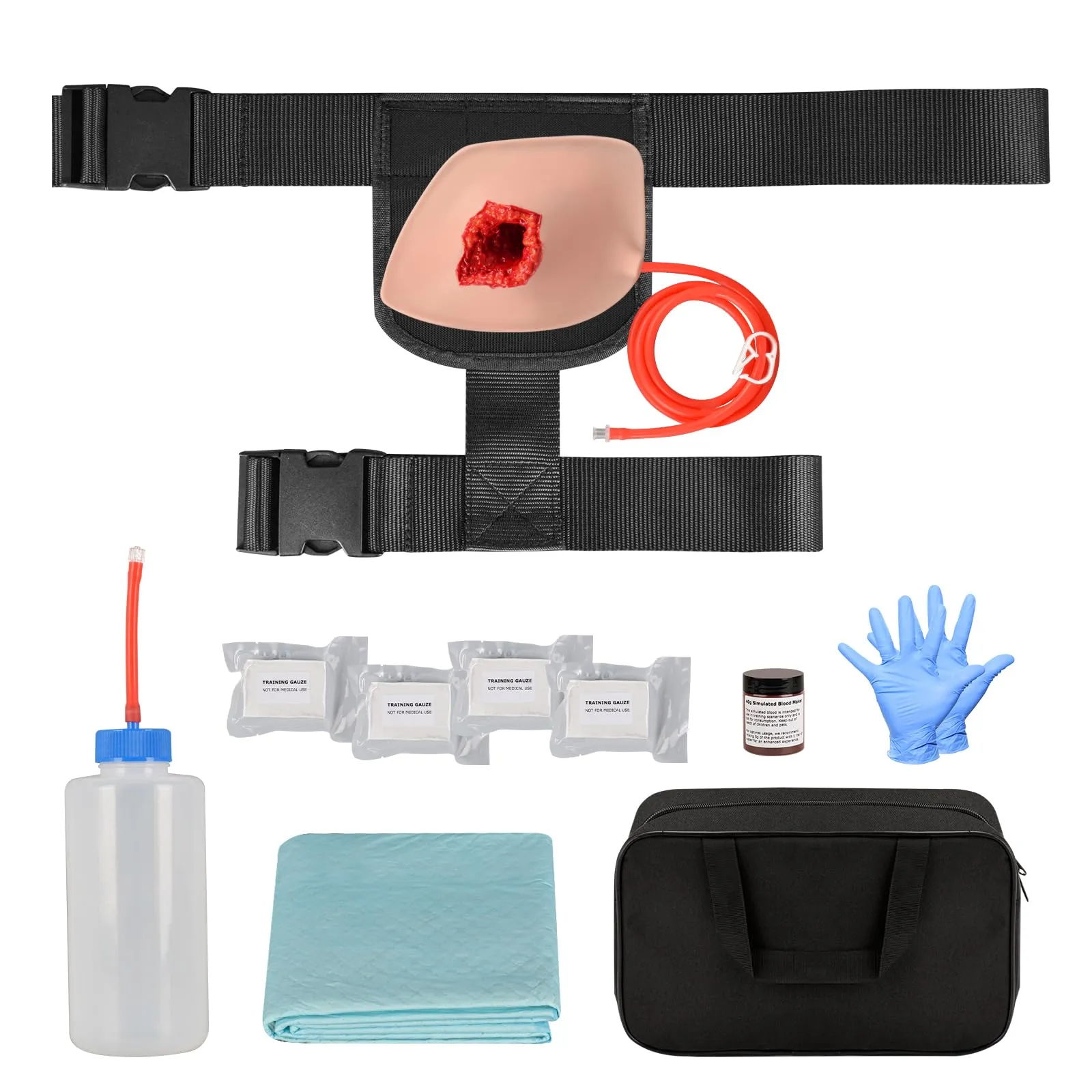 MedEduQuest Kit di allenamento per ferite inguinali, kit di allenamento per l'emostasi, per il controllo del sanguinamento delle ferite giunzionali, per educazione medica di primo soccorso - immagine 2