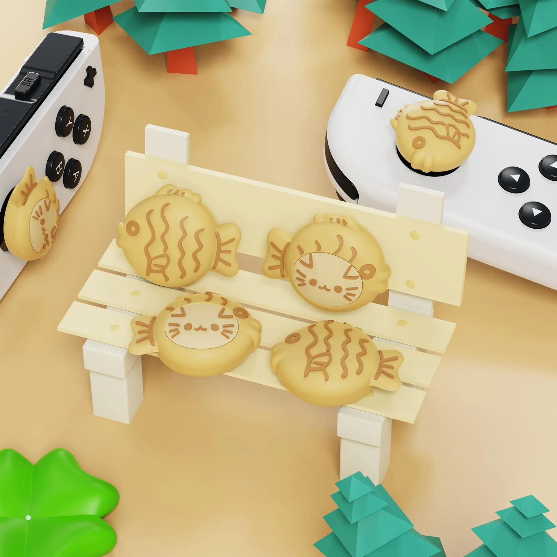 playvital Gommini per Nintendo Switch, Taiyaki Gatto - immagine 6